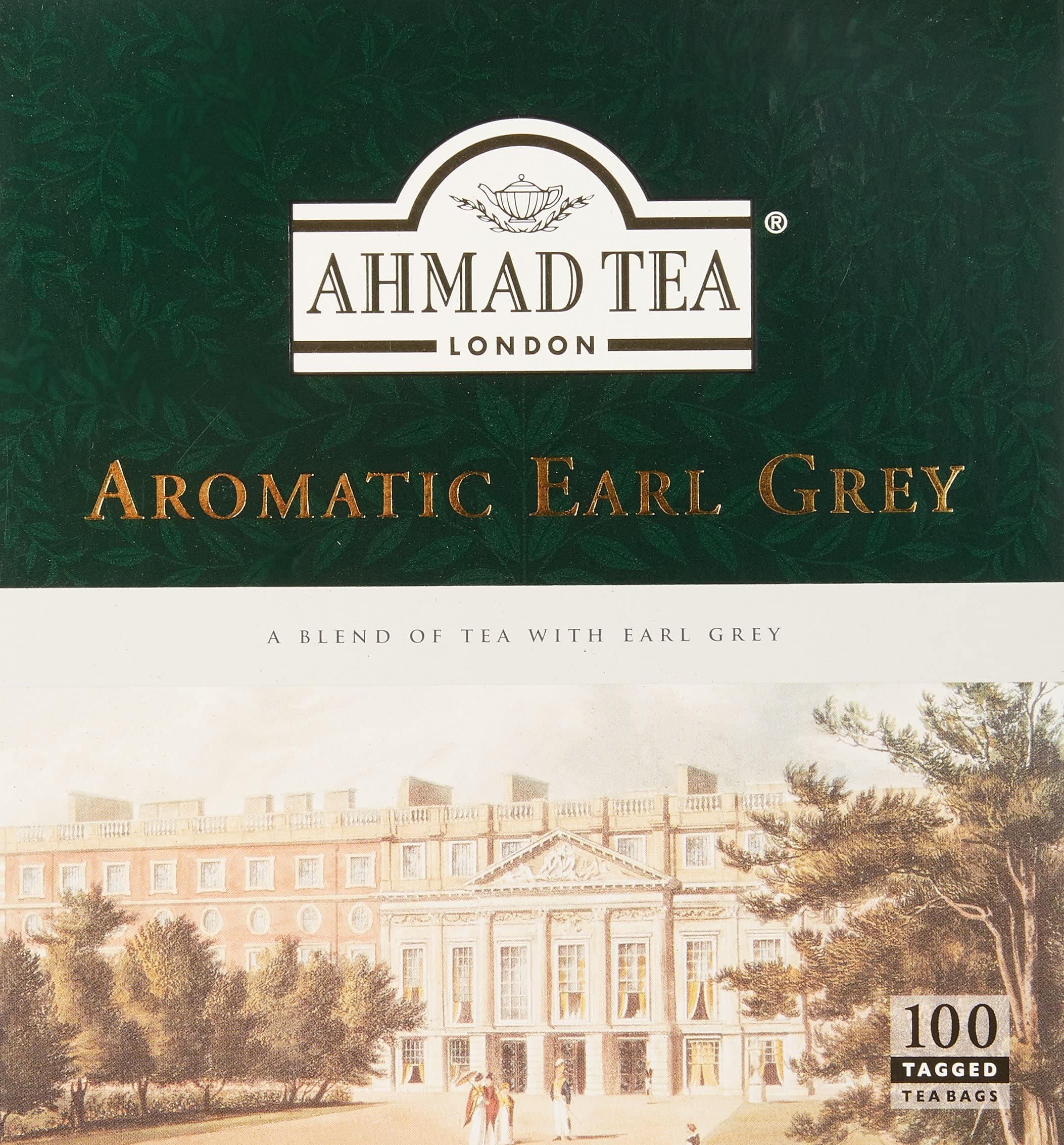 Black Tea, Earl Grey Aromatic Teabags, 100 ct - Caffeinated and Sugar-Free