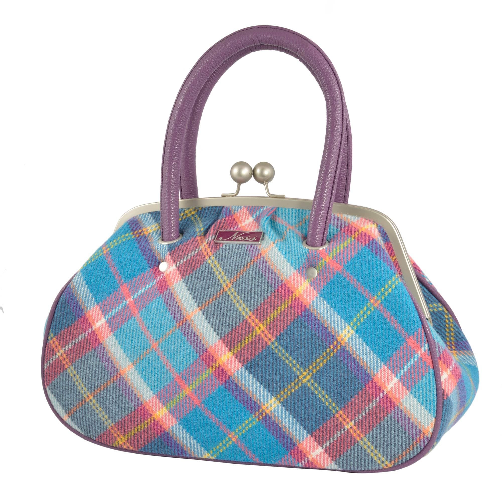 Ness Harriet Handbag - Fresh Bluebell Check