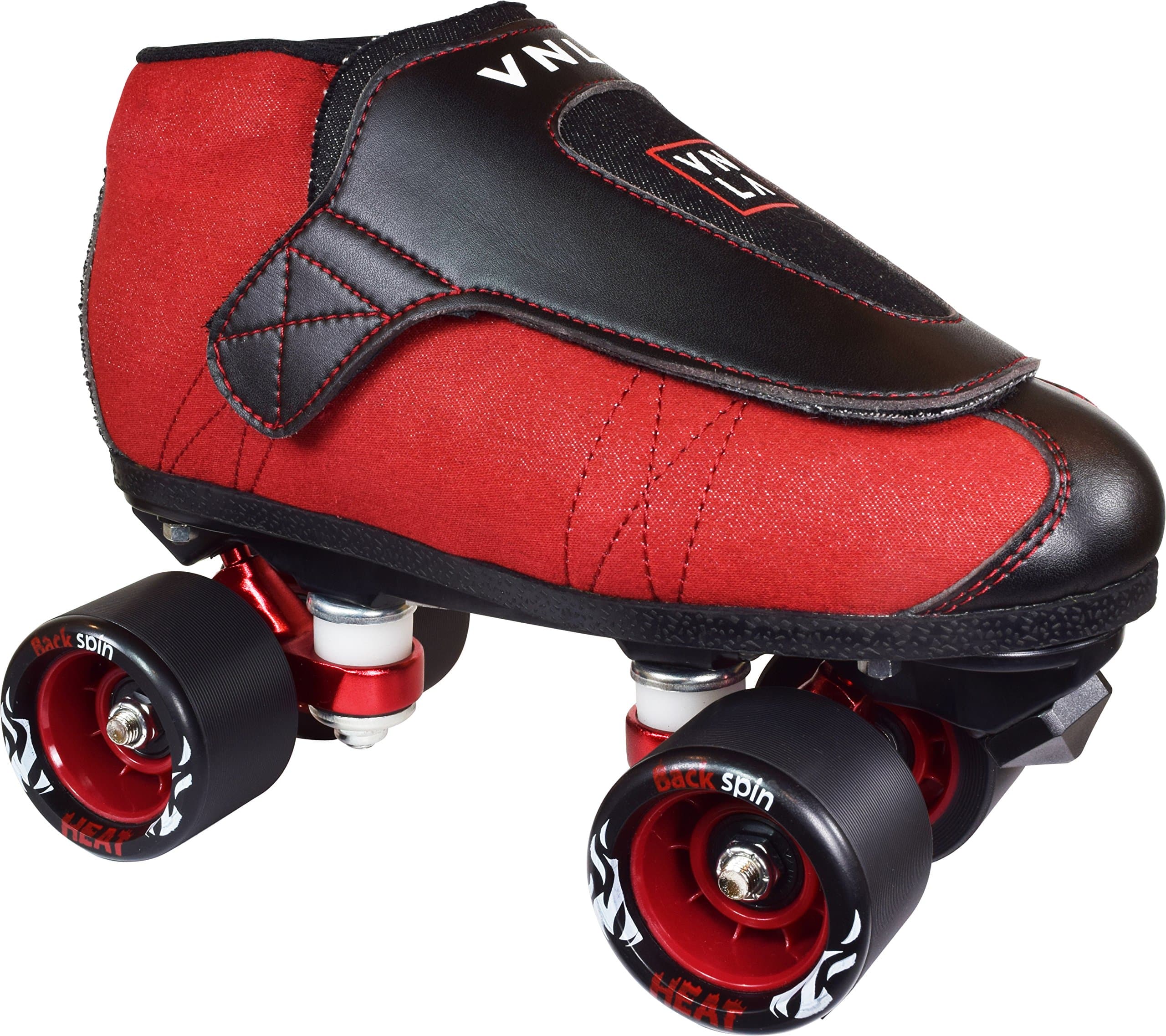 VNLA Junior Code Red Jam Skates for Men and Women - Indoor Unisex Roller Skates for Tricks and Jam Skating- Red/Black