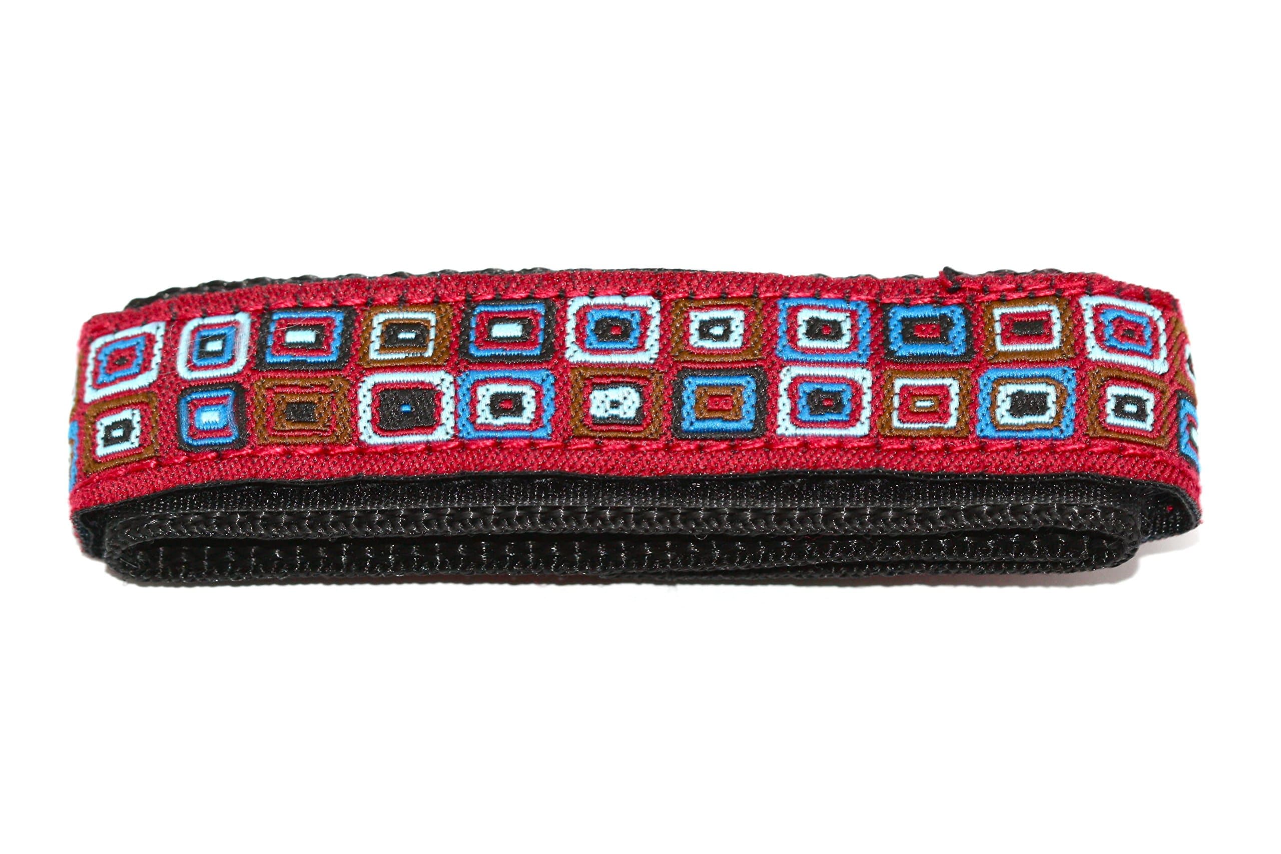 The Band CHUMS 20MM WATER HOOK & LOOP RED SQUARE PRINT ONE PIECE SPORT WATCHBAND