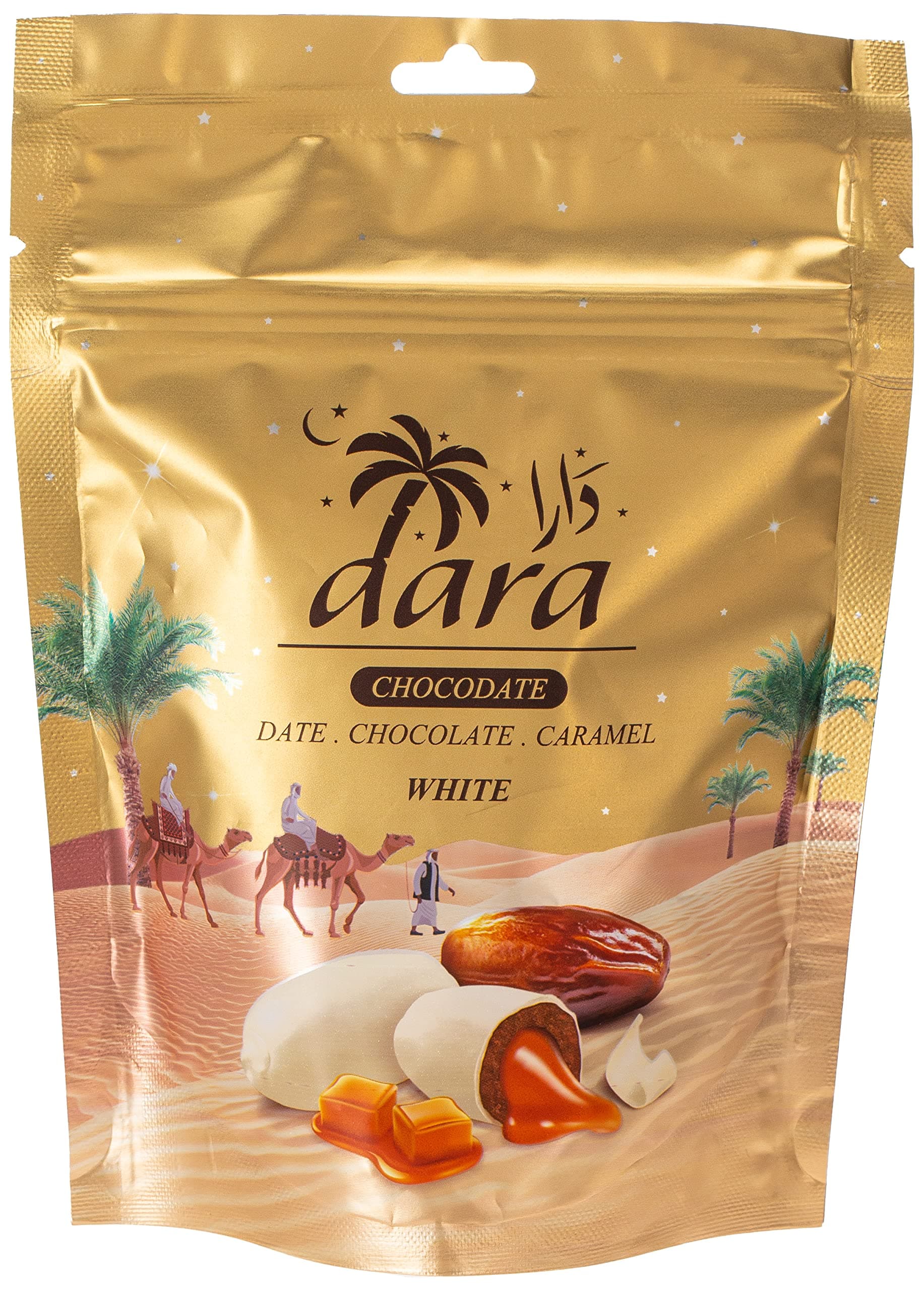 Dara White Chocolate Dates with Caramel, 100 gm