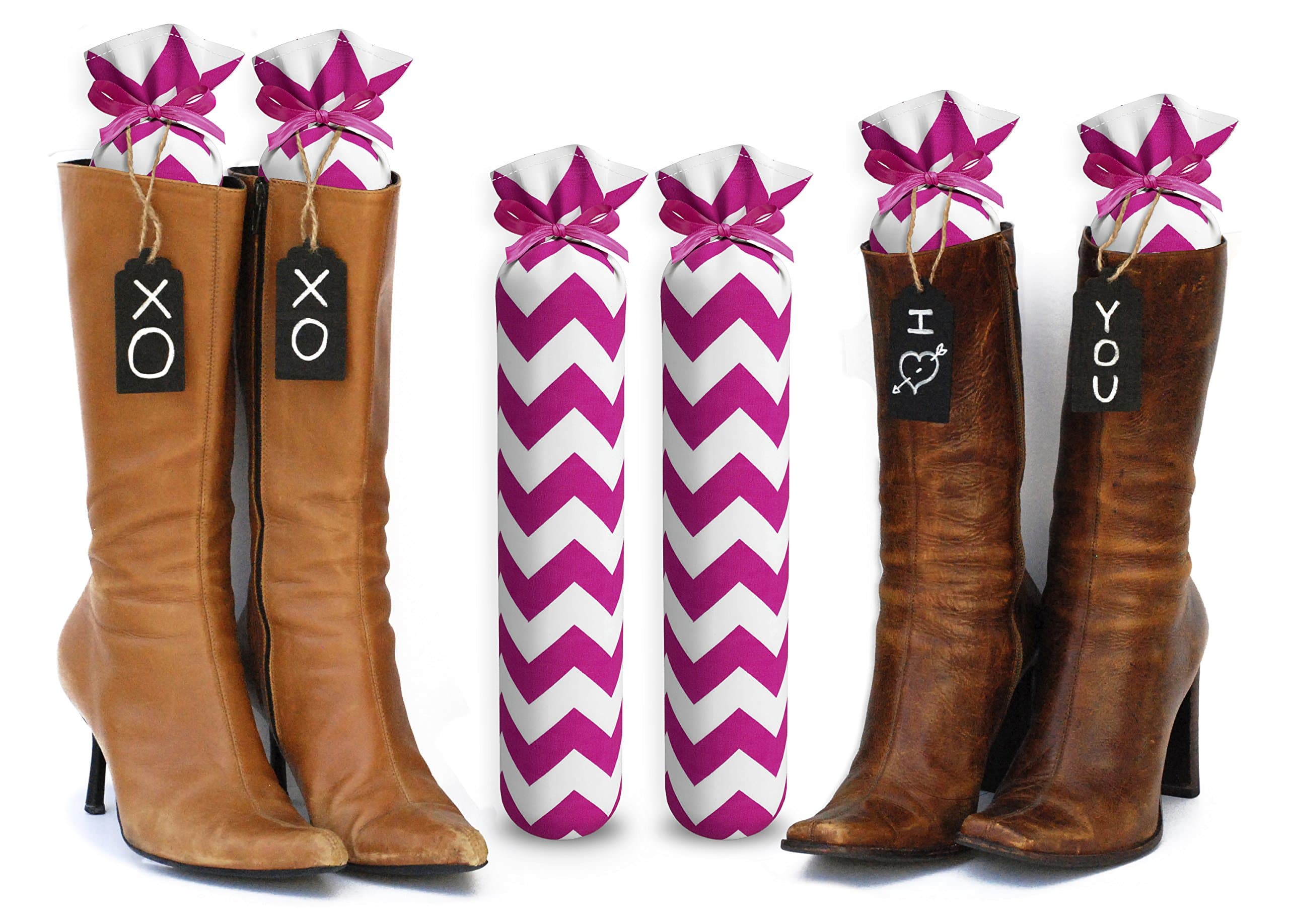 My Boot TreesMy Boot Trees - Boot Shaper Stands for Closet Organization - Keeps Them Shaped Properly - Many Patterns to Choose from - 1 Pair (Pink Chevron)