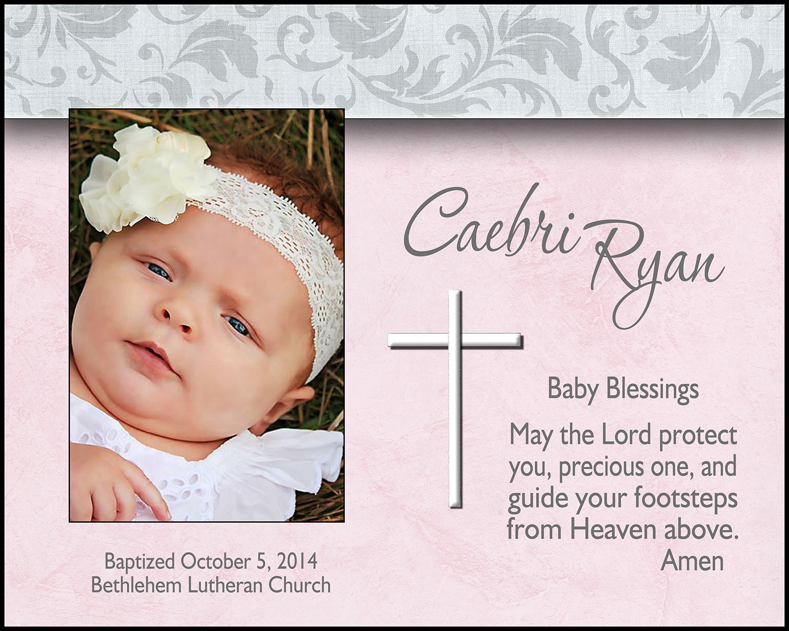 Personalized baptism picture frame baptismal photo frame