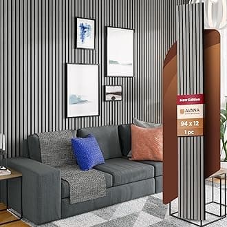 Avana Modern Acoustic Wood Wall Panels – 94.4 X 12.59 Inch Gray Oak Acoustic Panels Set of 1 – Wall Panels For Interior Wall Decor For Homes, Offices, Studios – Sturdy And Durable Wood Panels For Wall