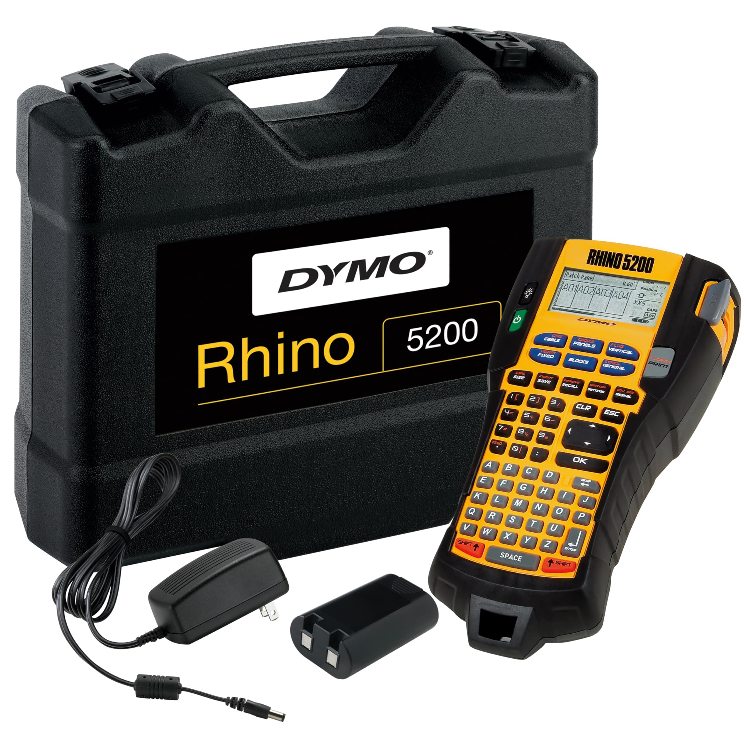 Rhino 5200 Industrial Label Maker | ABC Keyboard | Labelling Machine for Warehouses, Labs and other Industrial Settings