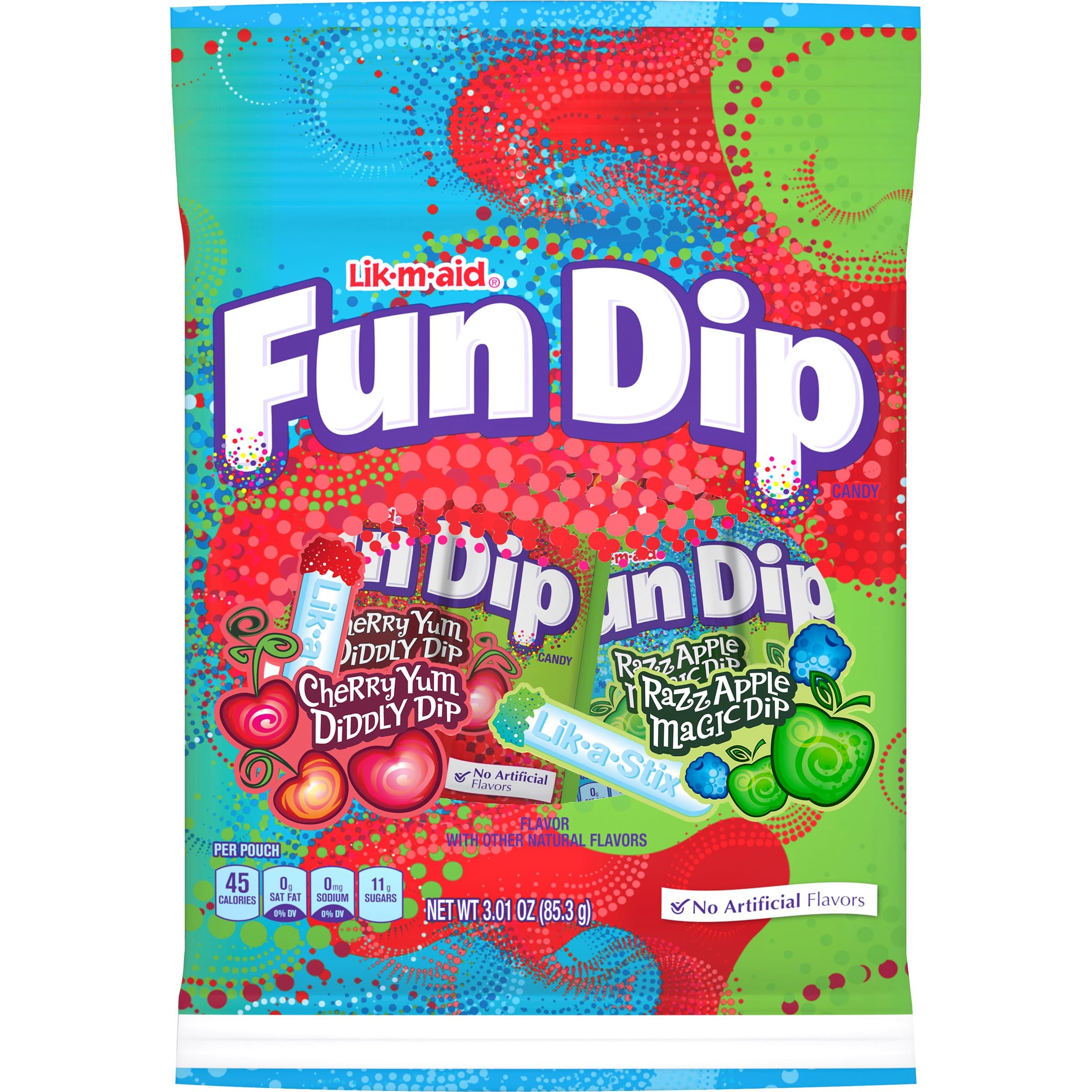 LIK-M-AID Fun Dip Cherry Yum Diddly RazzApple Magic, 3.01 oz