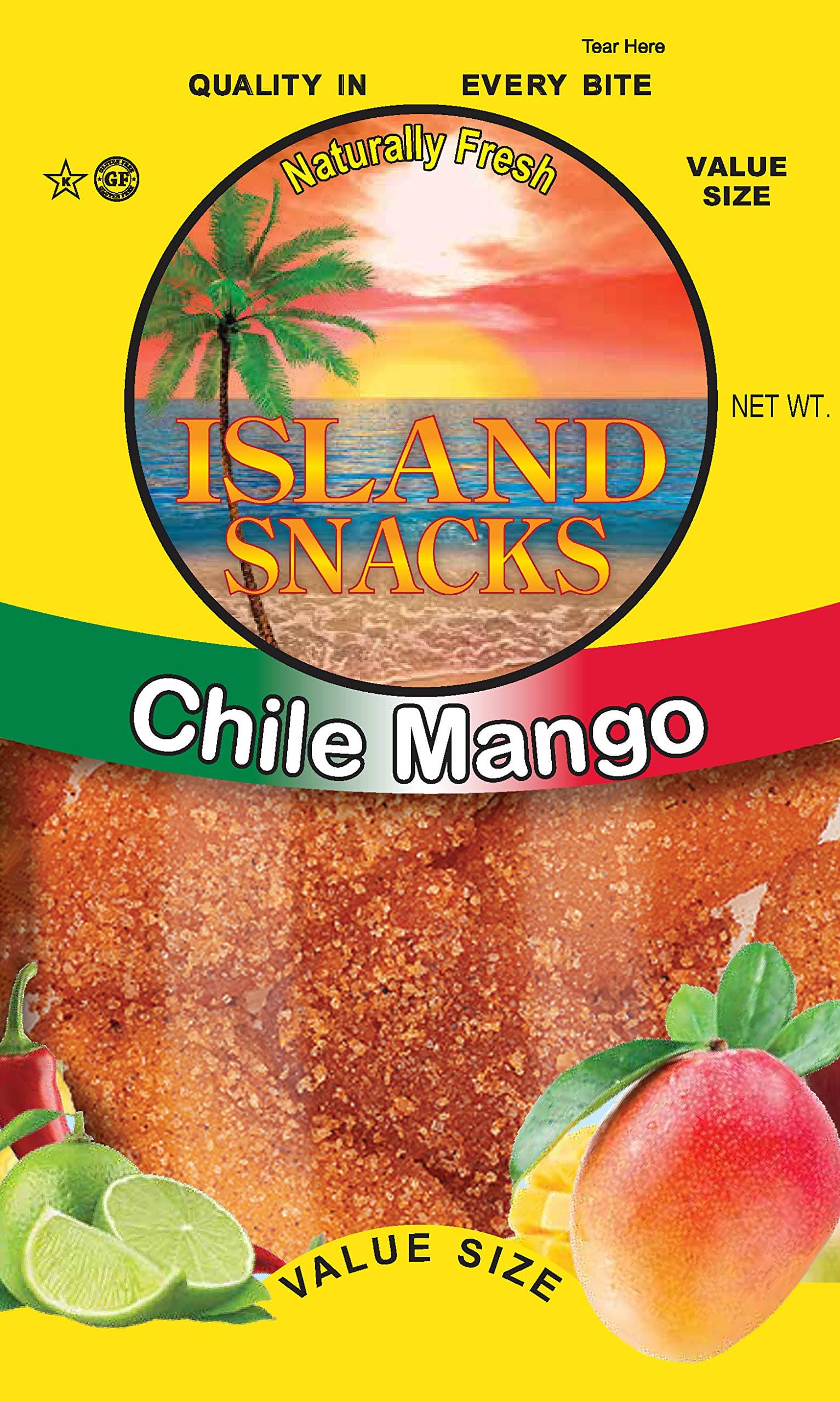 Island Snacks – Dried Chile Mango Fruit Slices – Value Size, 4 Ounces (Pack of 6) – Quality In Every Bite