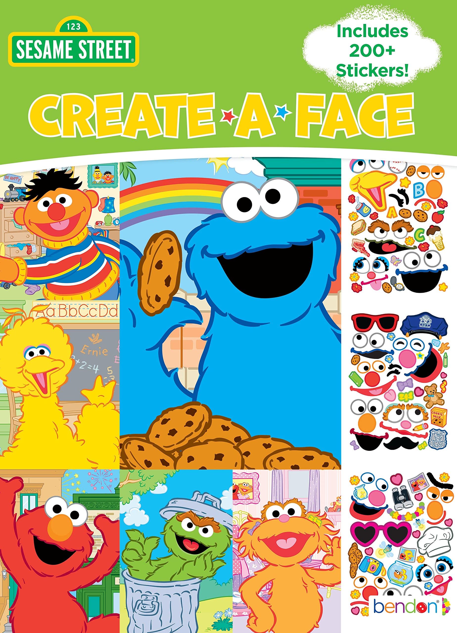 Bendon Create-a-Face Sticker Book, Sesame Street