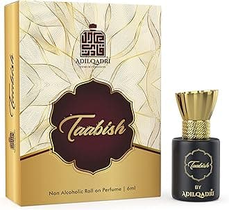 AdilQadri Taabish Luxury Unisex Non-Alcoholic Roll-On Attar Perfume Long Lasting Fragrance Natural Distilled, 6 ml