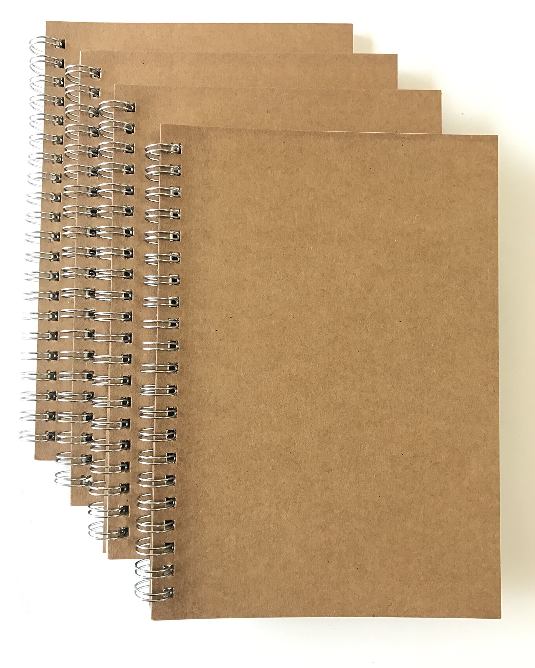 VEEPPO 4 Pack Spiral Notebooks B5/A5 Graph Grid /Dot Grid/ Daily Planner (A5-4 Pack 5mm Dot Grid)