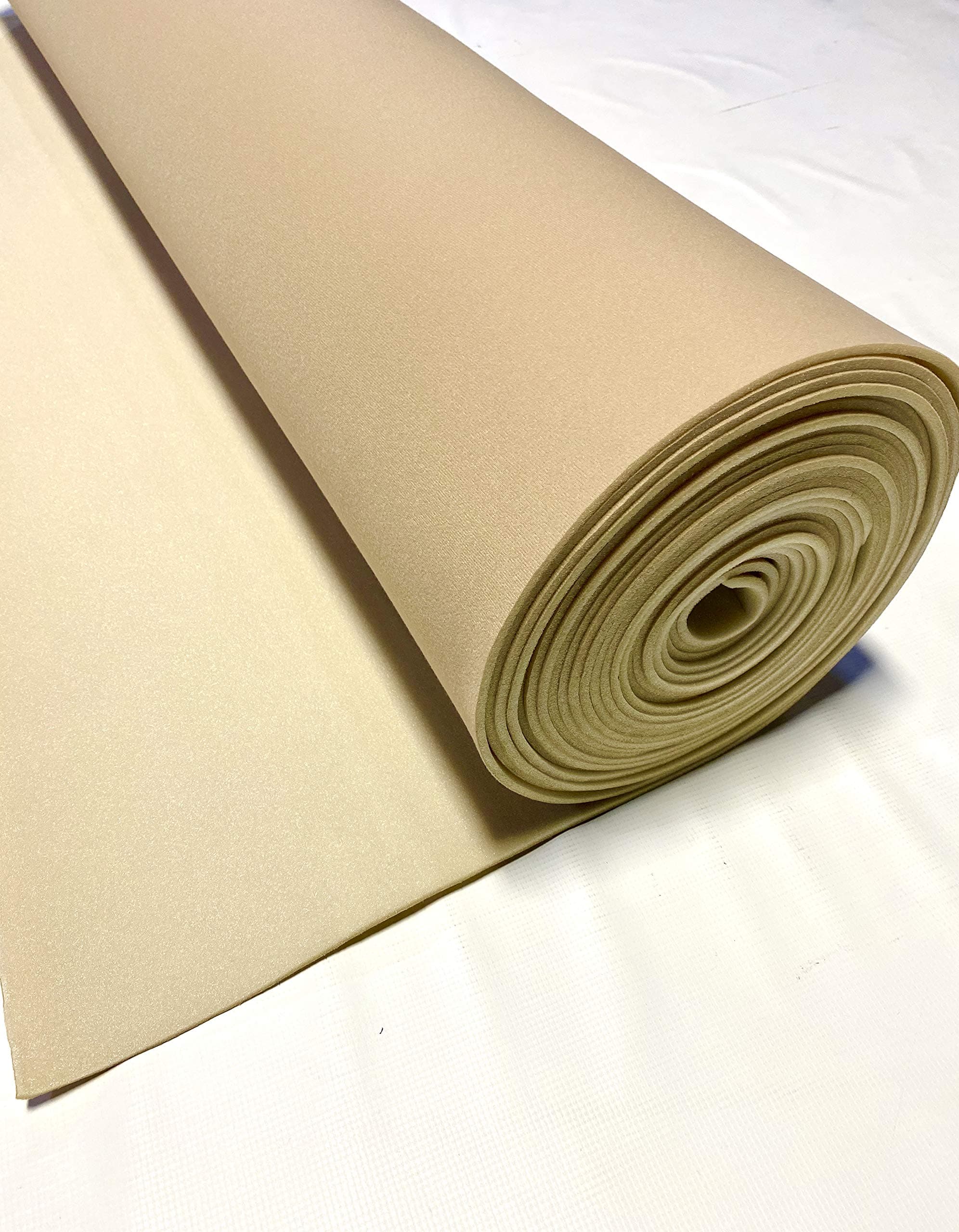 Light Tan Headliner 3/16 Foam Backed Fabric Material 60 Inches Wide by 72 Inches Long