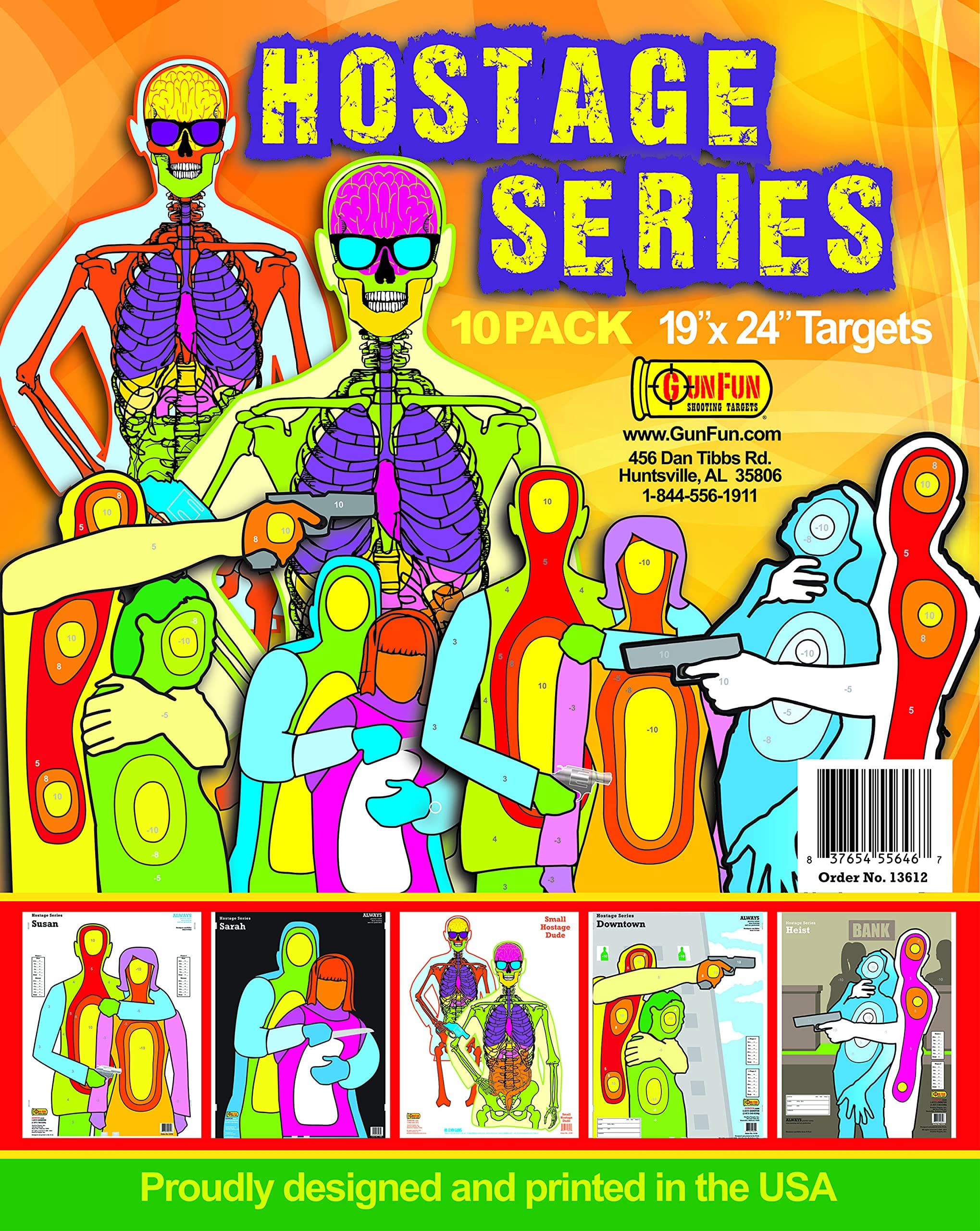 Hostage Paper Shooting Targets - 10 Pack - 19" x 24"