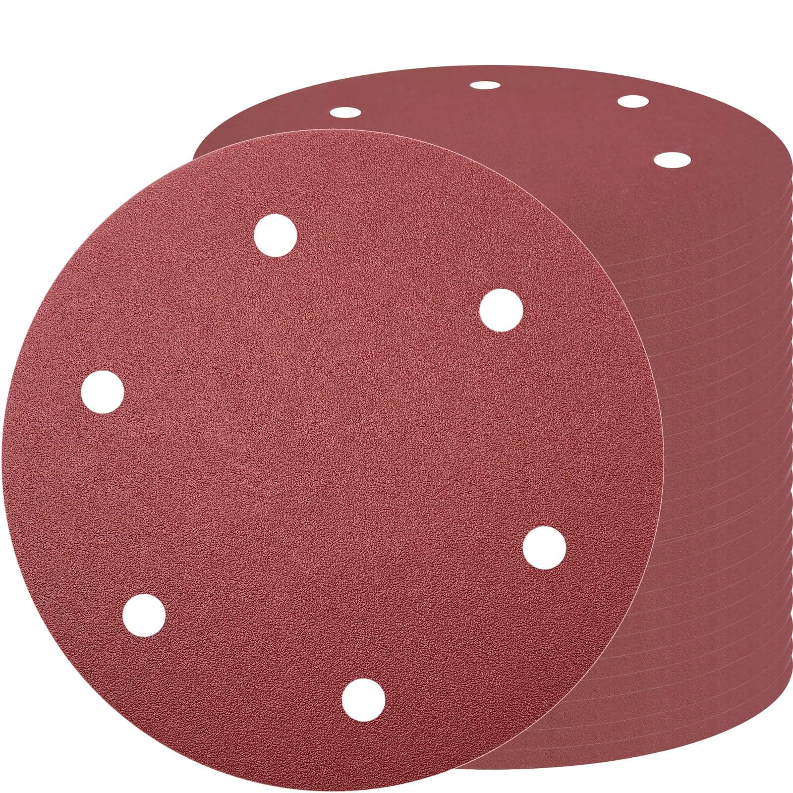 Tonmp50 PCS 9 Inch 6 Hole Hook-and-Loop Sanding Discs for Drywall Sander (80)