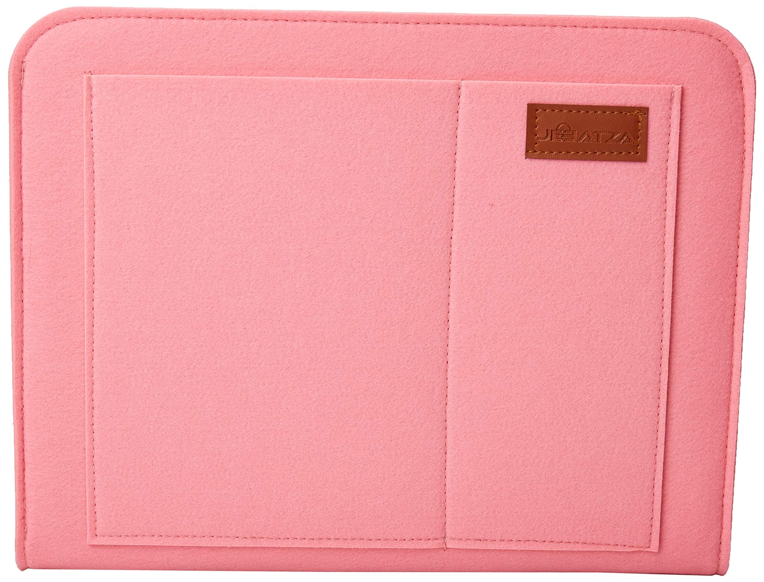 Bedside Caddy Organizer, Large Handmade Felt Bedside Storage Organizer Laptop and Tablet Holder for College Dorm, Bunk Bed, Hospital Bed, Baby and Kids Room, Size 10.5 x 13.5 inches Pink