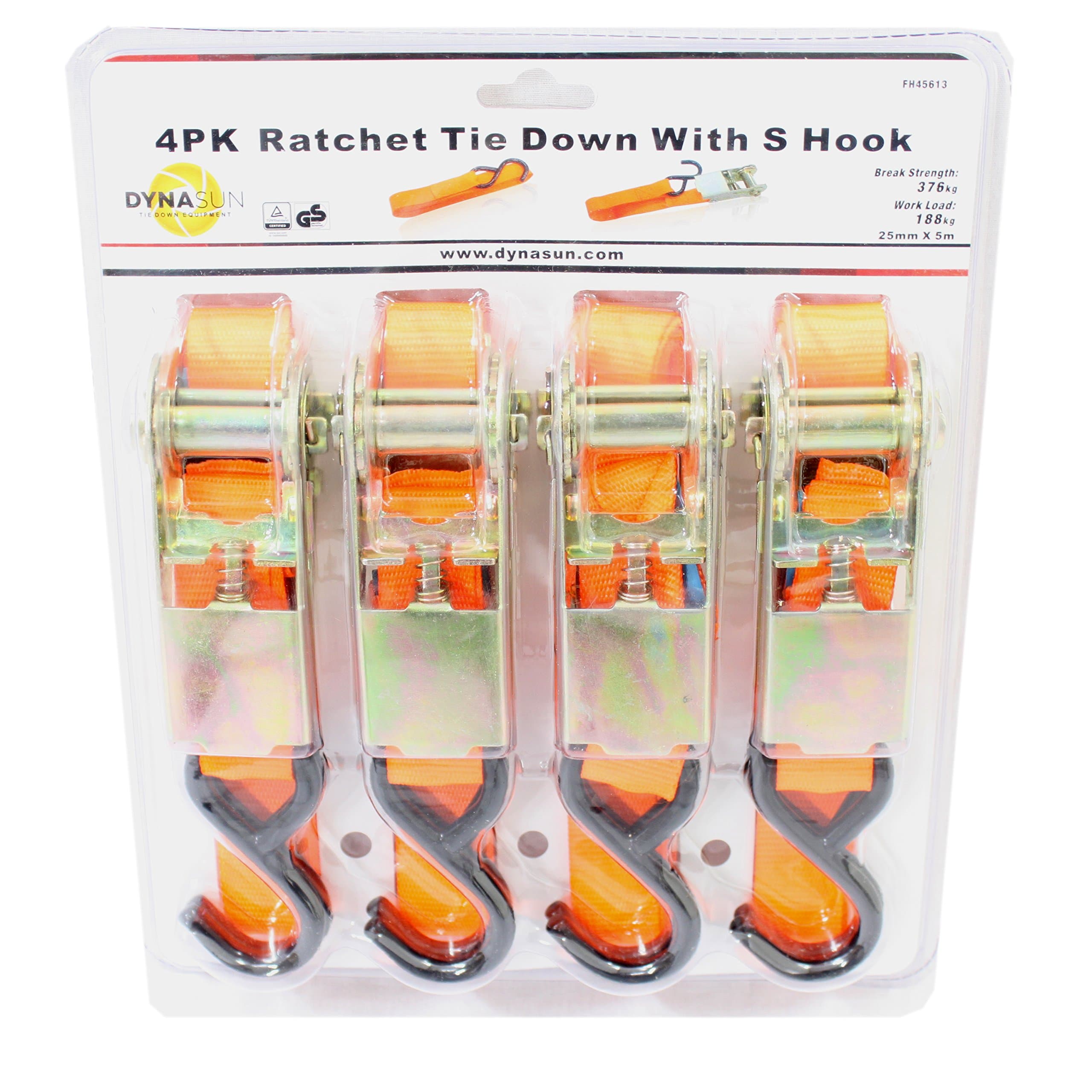 DynaSun 4x Tie Down Strap Ratchet Tie Down Strap Lashing Strap Ratchet Lashing Straps, 23040 FH45613