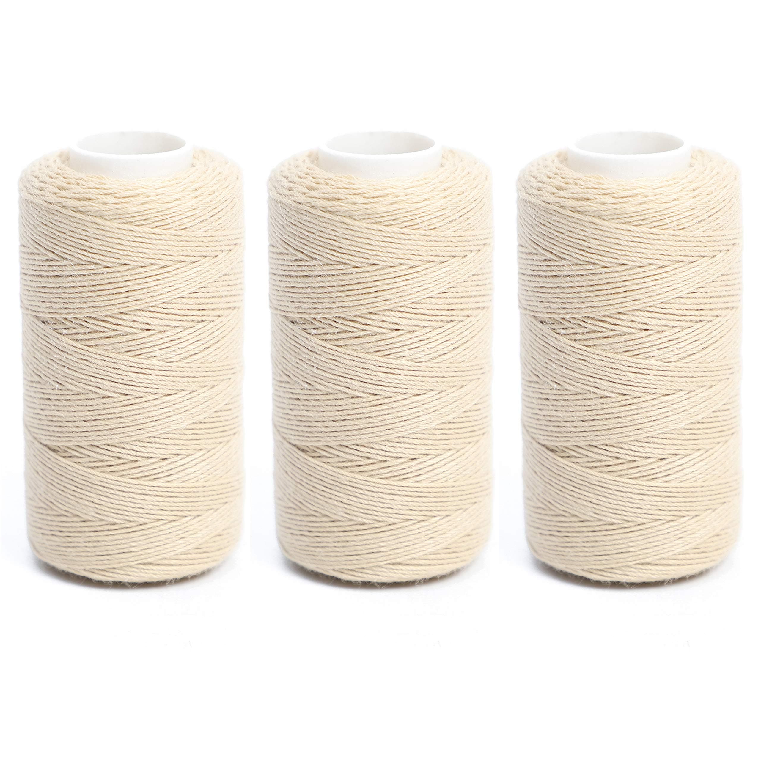 Ryalan UV Resistant High Strength Polyester Thread for Upholstery, Outdoor Market, Drapery, Beading, Purses, Leather, Hair Weave Bundles, Hair Extensions, Wig DIY Project 3 Rolls (3 Thread, Blond)
