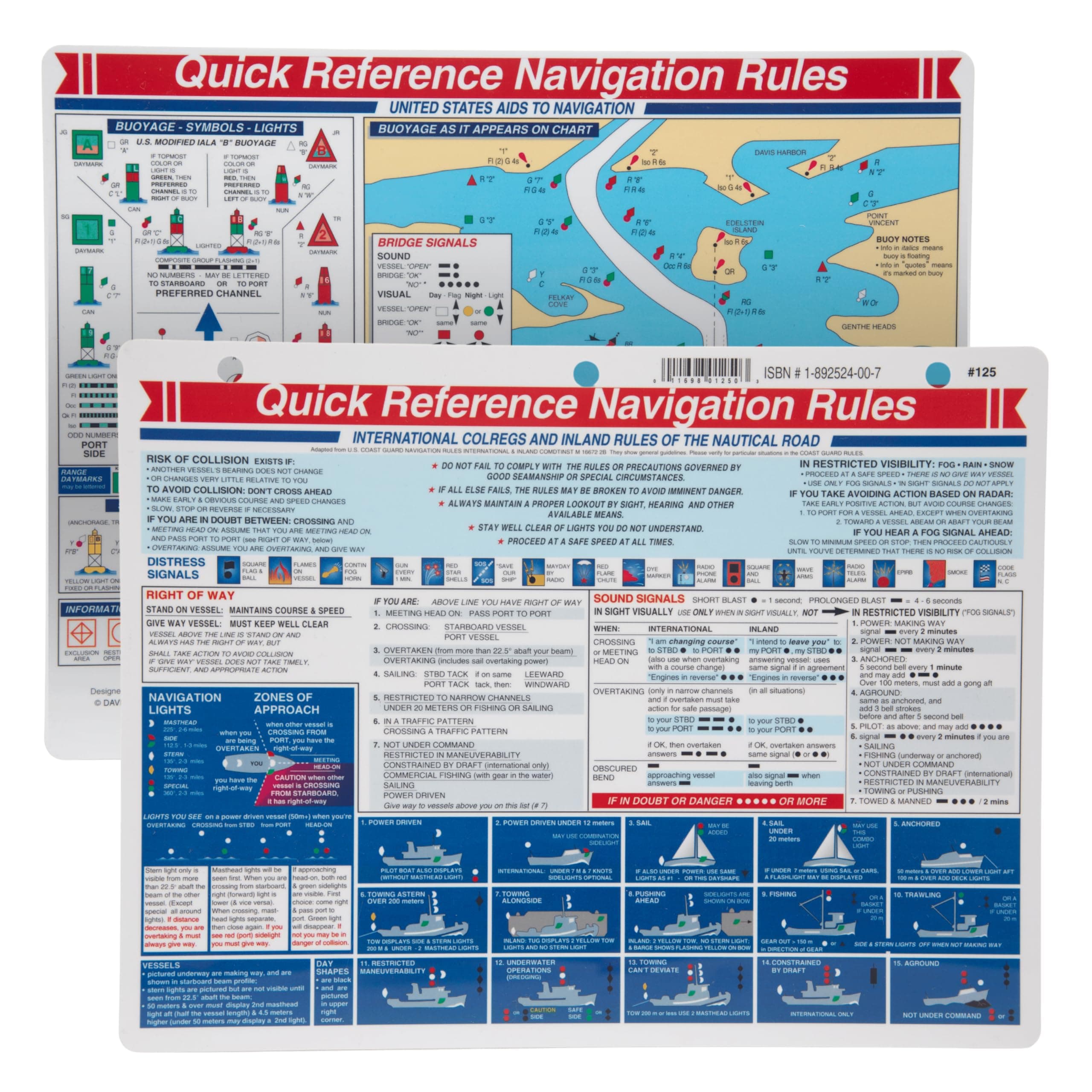 Davis Quick Reference Navigation Rules Card