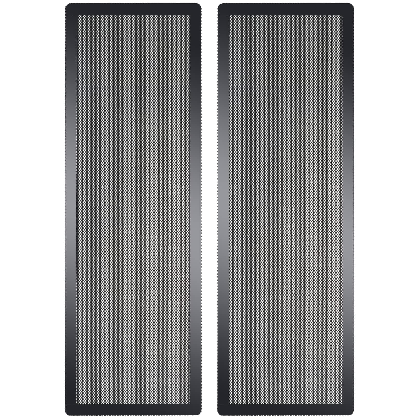 YSSHUI 360mm x 120mm PC Case Dust Mesh Filter [2 Pack], Magnetic Frame Computer Fan Dust Mesh PC Cooler Filter Dustproof PVC Cover Grills - Black