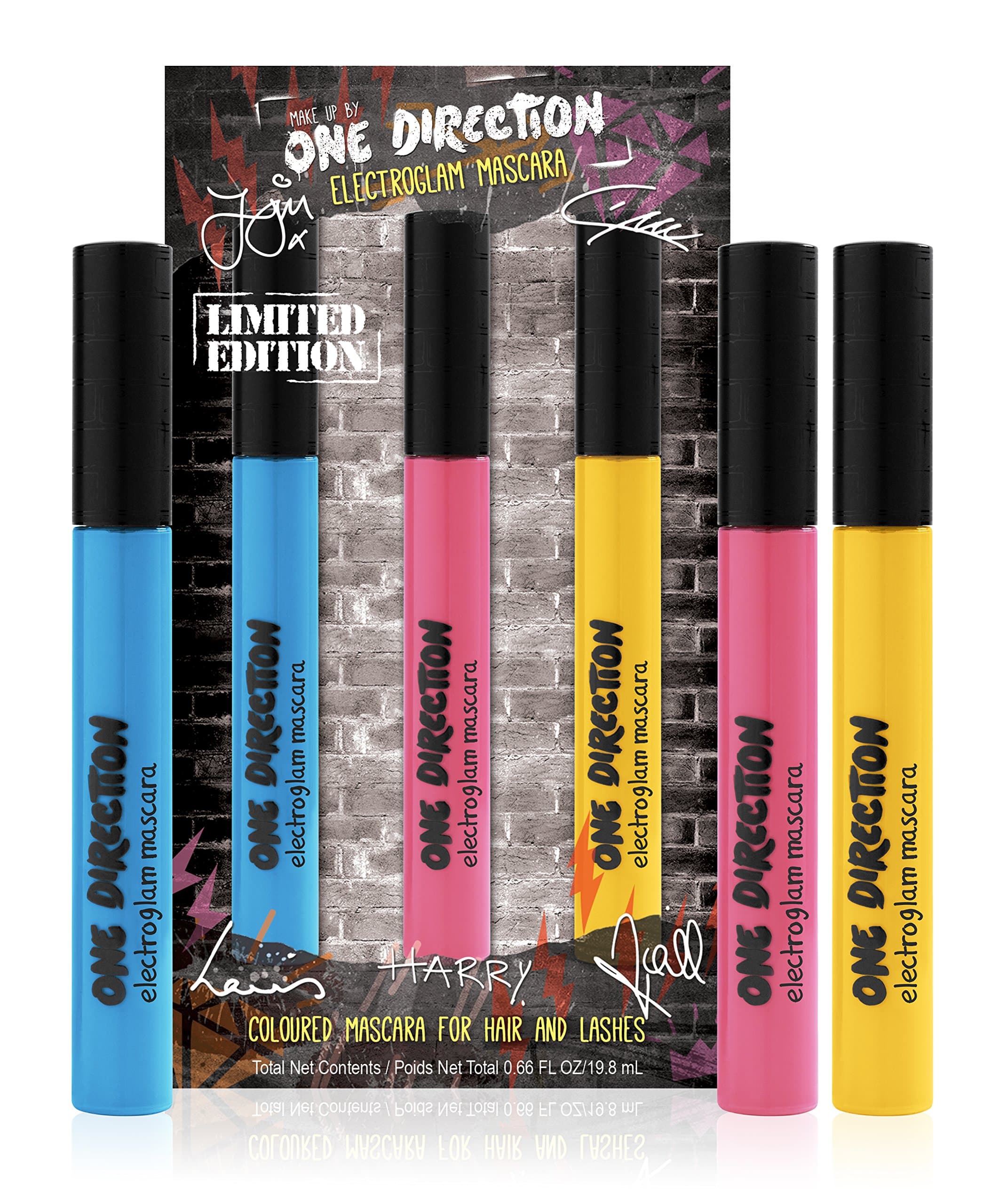 Make Up by One Direction Electro, Glam and Colored Mascara Trio for Hair and Lashes, Multi, 3 Count