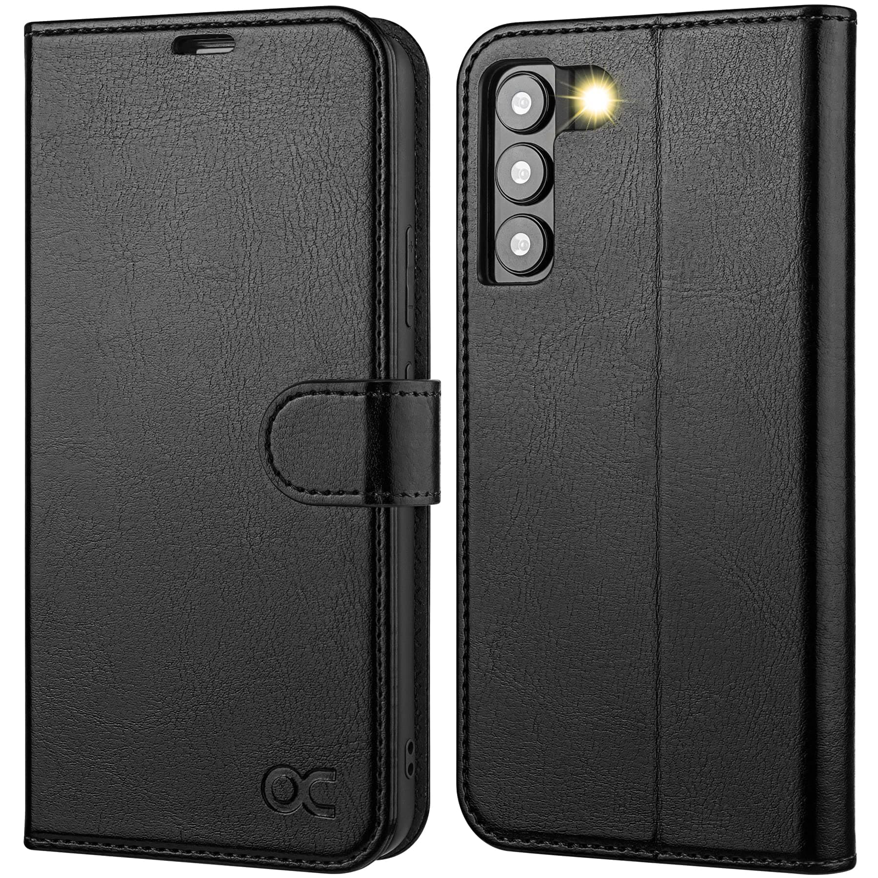 OCASE Compatible with Galaxy S22 Plus 5G Wallet Case, PU Leather Flip Folio Case with Card Holders RFID Blocking Kickstand [Shockproof TPU Inner Shell] Phone Cover 6.6 Inch (2022) - Black
