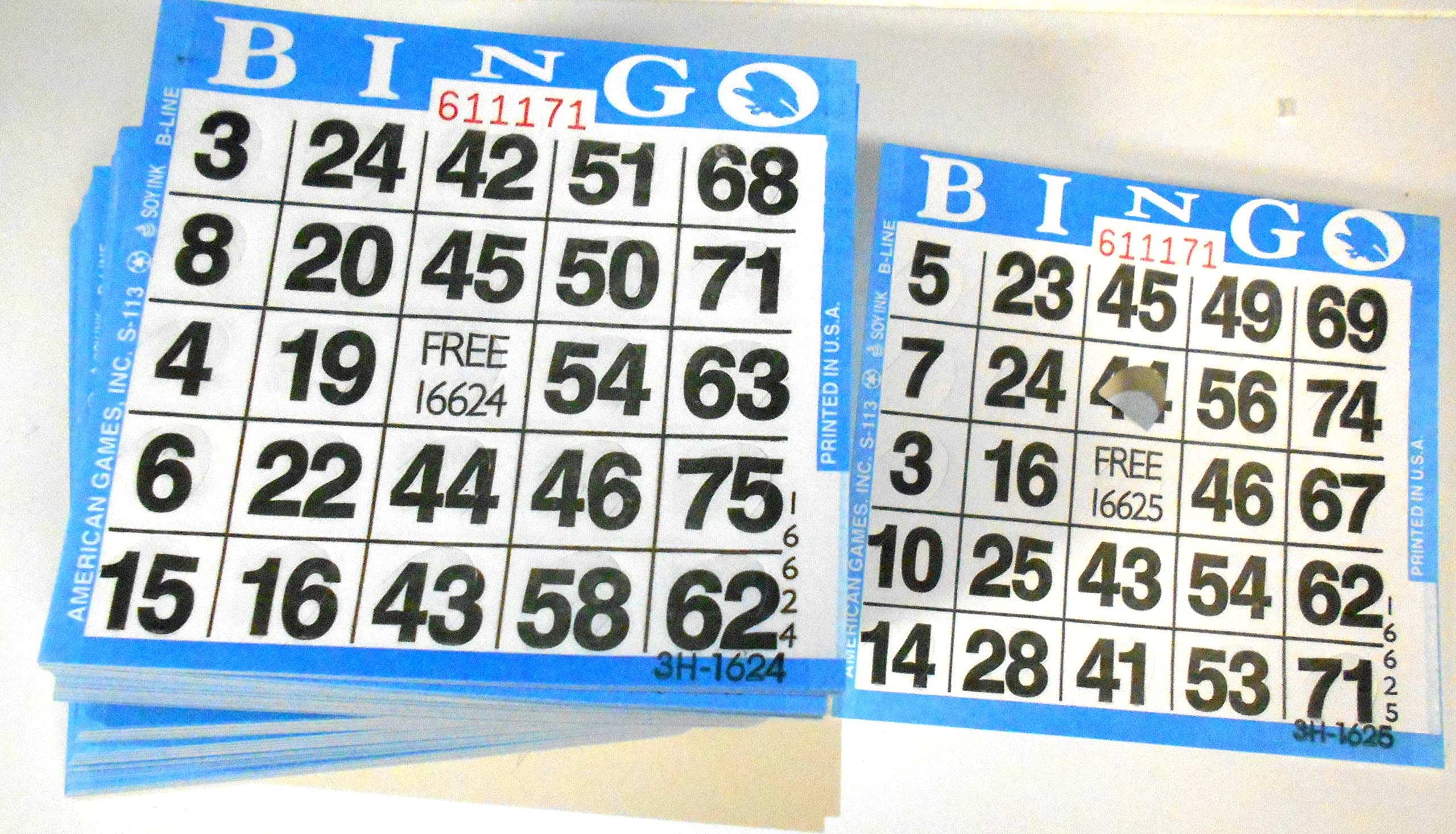 Pushout Bingo Cards (500 ct)-Select Color Below