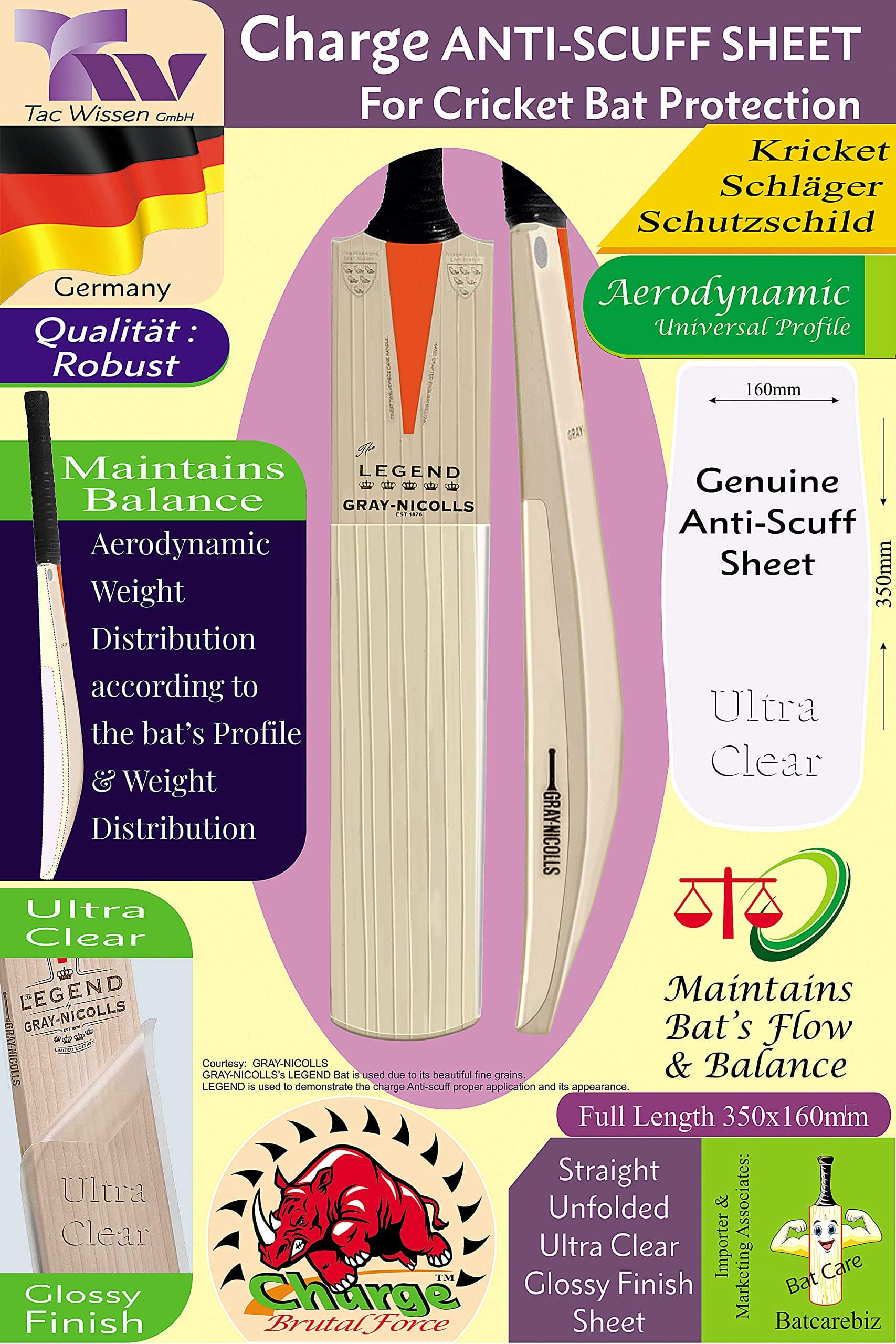 Charge Cricket Bat Protection Sheet