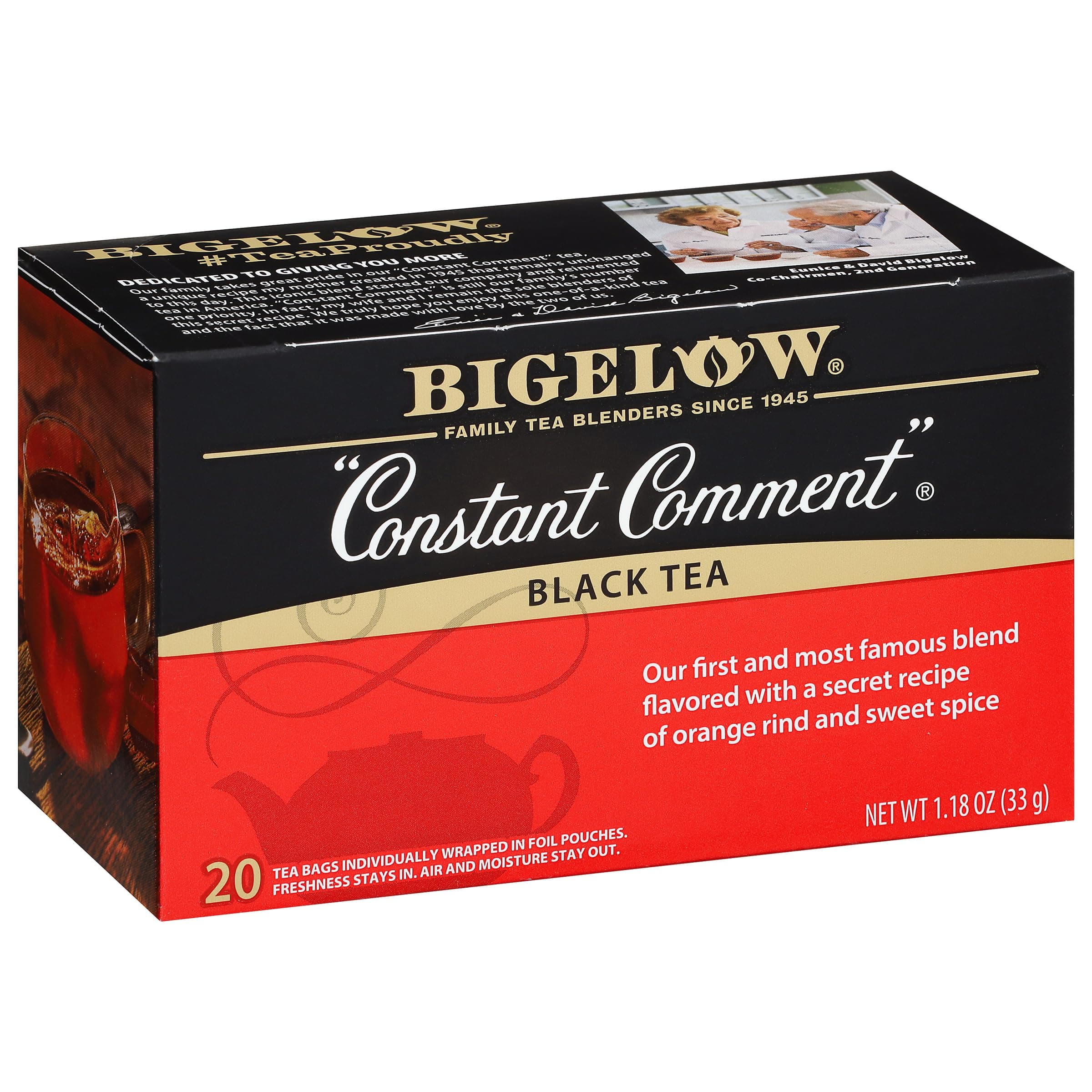 Bigelow Constant Comment Caffeinated Black Tea Bags, 20 Count (Pack of 6)