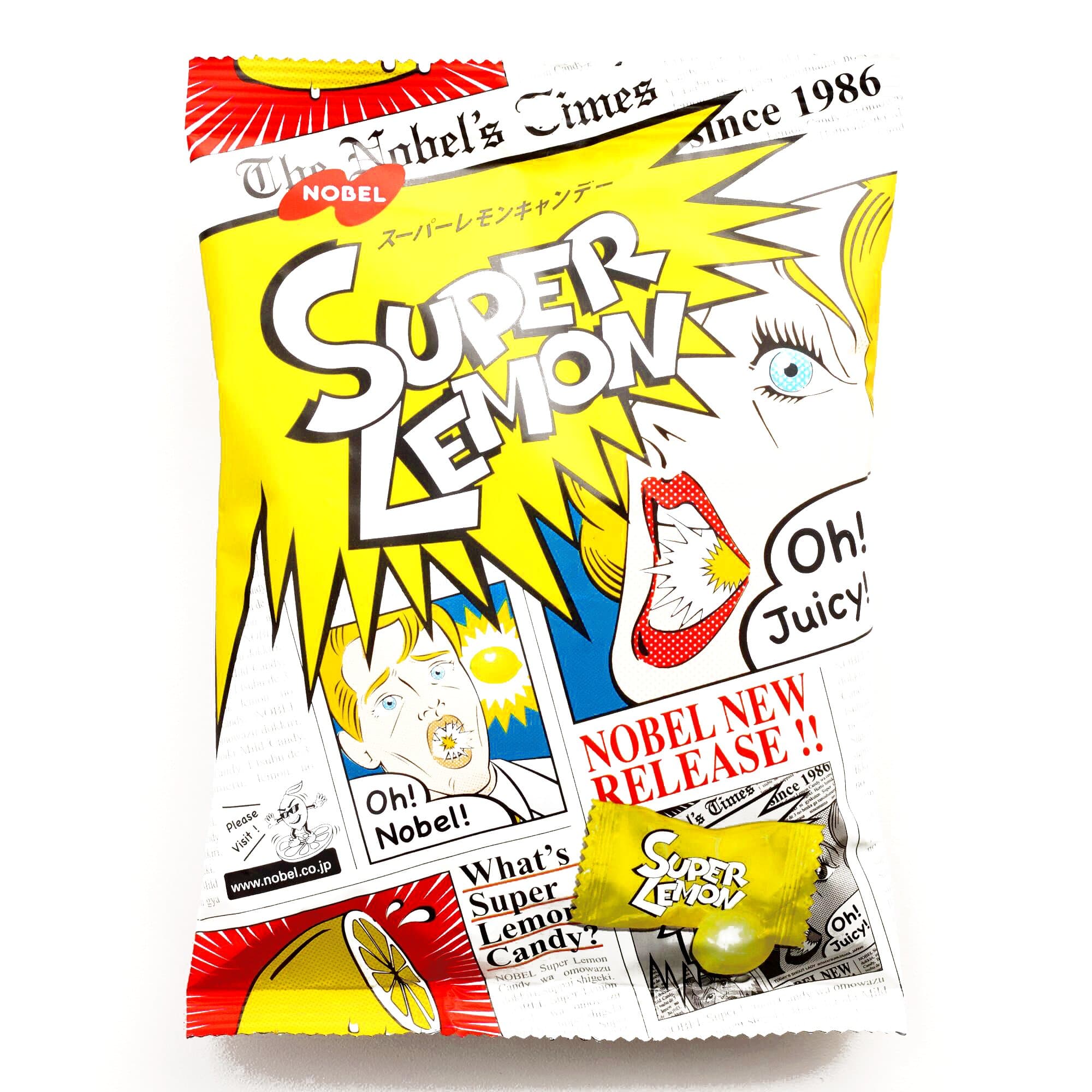 Nobel Super Lemon Candy 3.1 oz each (4 Items Per Order)