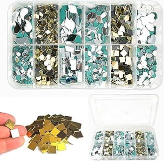 Twinster Mirrors for Craft Work (12 Different Shapes, 1300 Total Pieces) Lippan Art Craft Materials Kit Decorative Mirrors DIY Best Kit