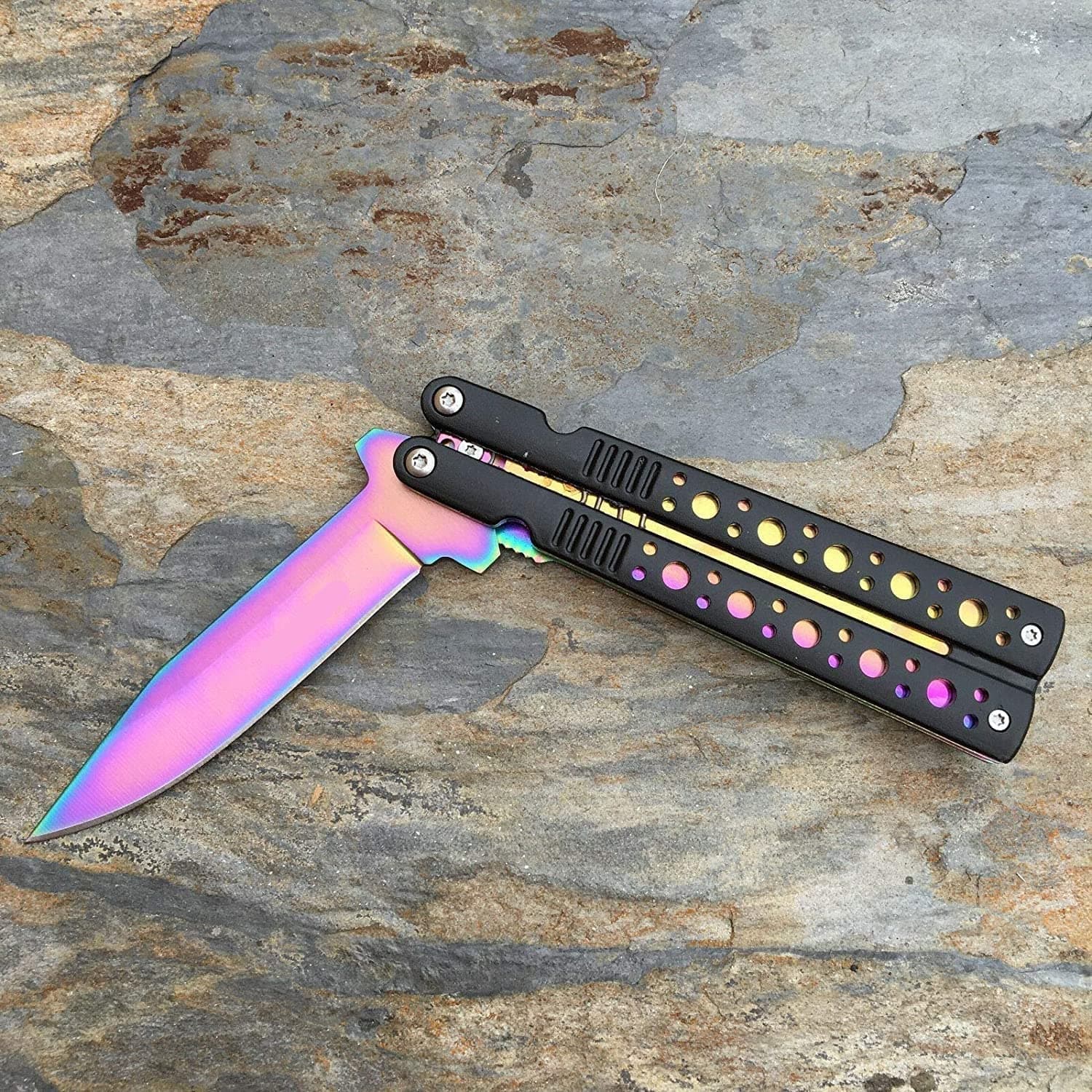 Spring Assisted Rainbow Blade Folding Aluminum Handle Pocket Eco'Gift LIMITED EDITION Knife