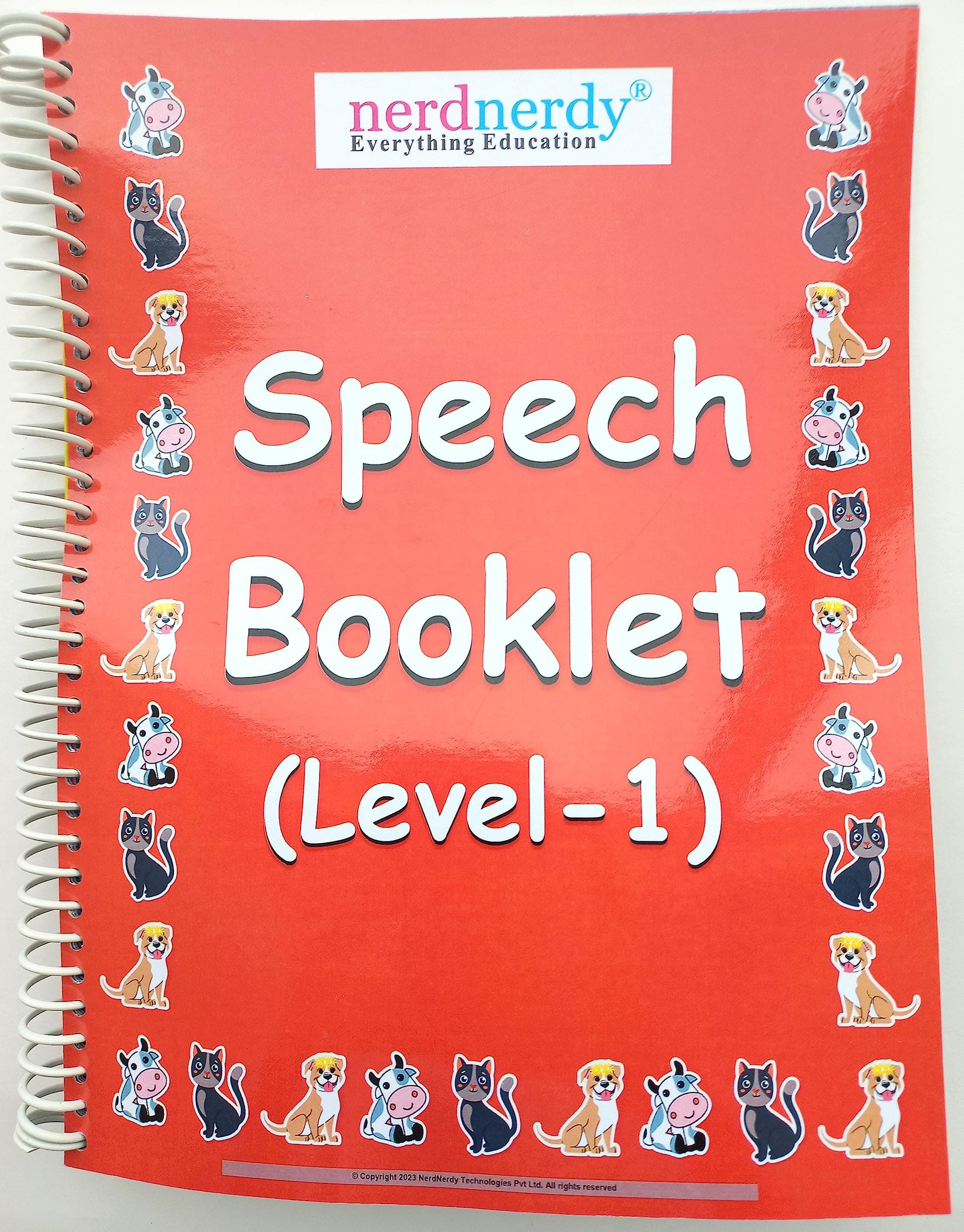 NerdNerdy's Speech Booklet Level 1 for Children with Special Needs|Autism Toys for Speech Development 3 Year|Word Flash Cards for Kids