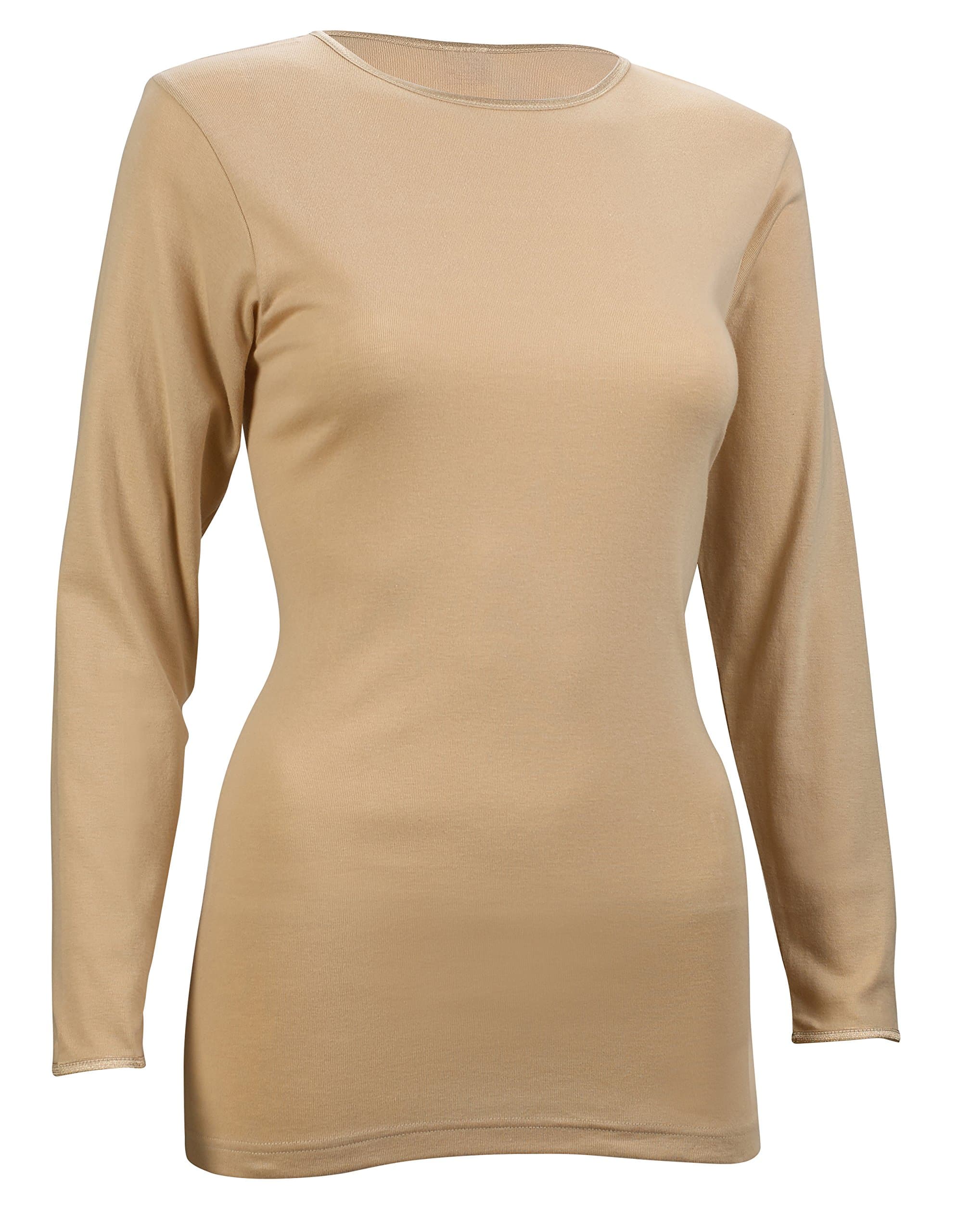 Rosette Women's 3/4 Sleeves Undershirt, Smooth and Seamless, 100% Cotton