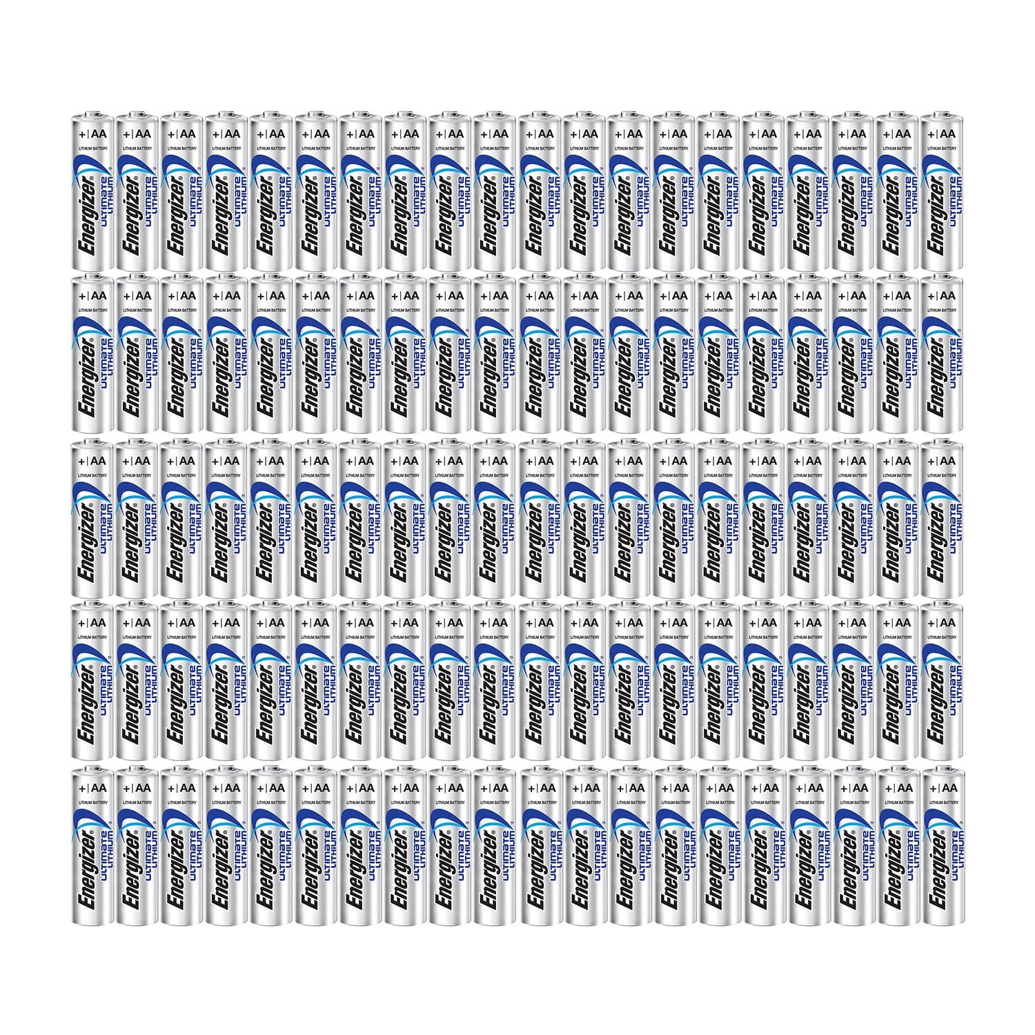 Energizer 100AA Ultimate Lithium Long Lasting Leakproof Batteries