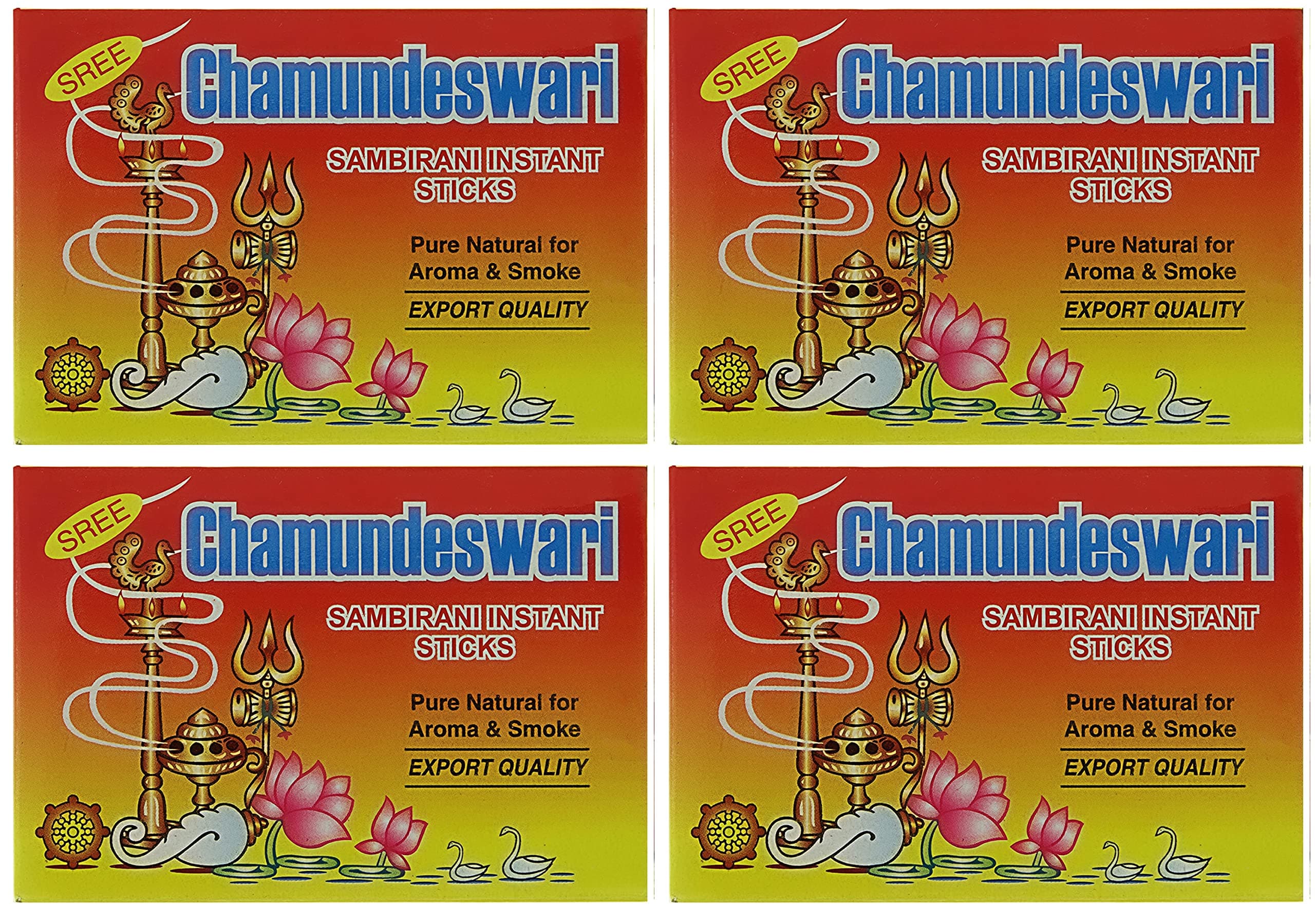 Sree Sambrani Instant Sticks - 24 per box - Sold in sets of 4 boxes