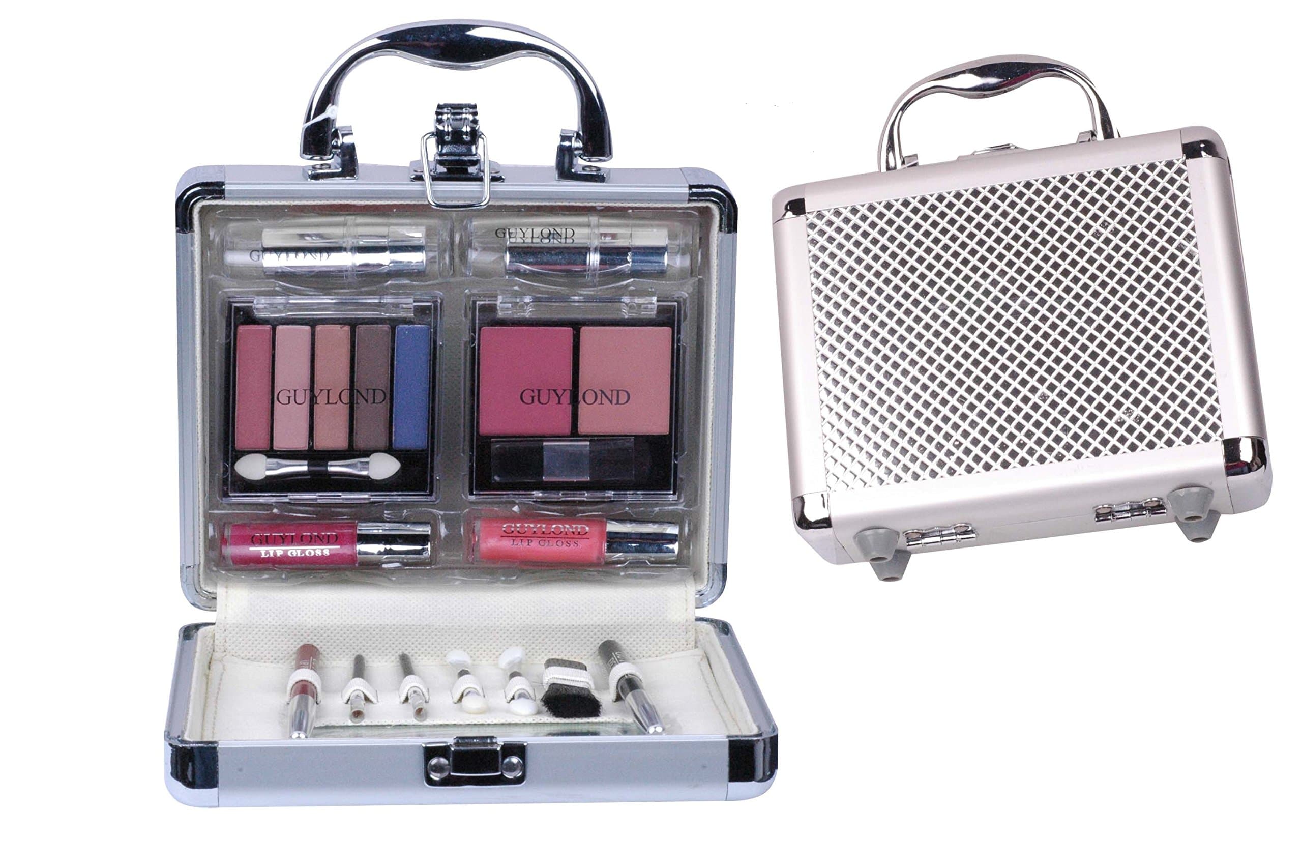 BR Cosmetics Carry All Train Case with Makeup and Reusable Aluminum Case, By Guylond