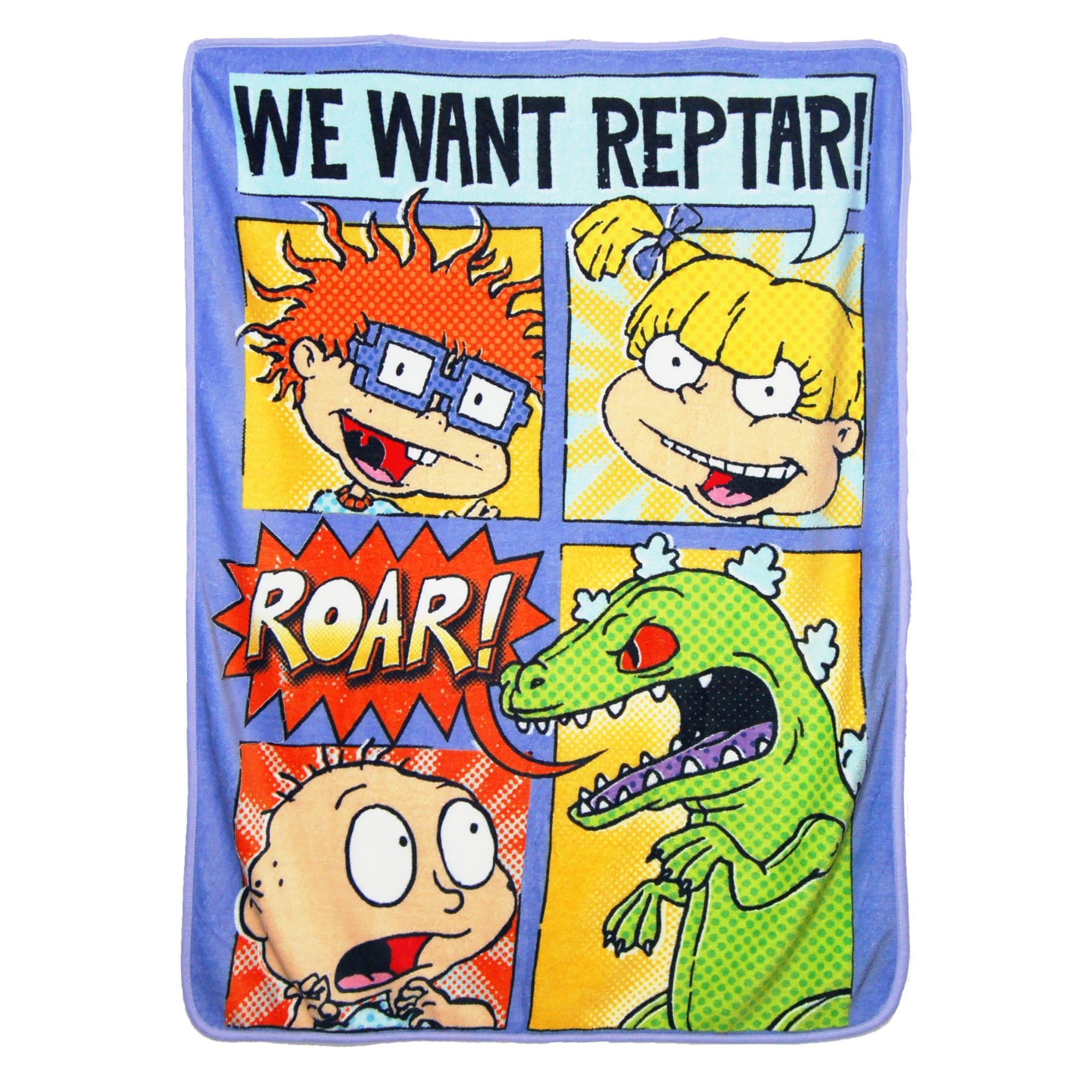 Nickelodeon's Rugrats Nick Rewind, Comic Strip Rugrats" Micro Raschel Throw Blanket, 46" x 60", Multi Color