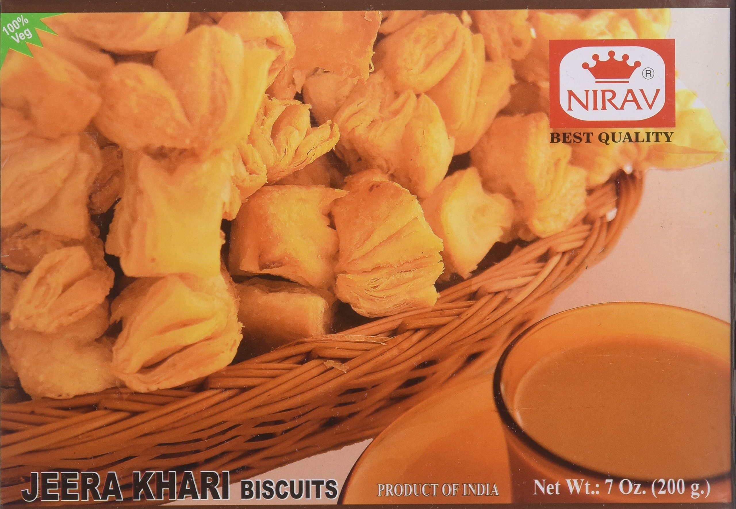 Nirav, Jeera Khari Biscuits, 200 Grams(gm)