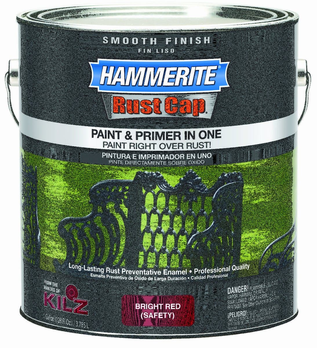 Masterchem 46210 Hammerite Rust Cap Smooth Red Enamel Paint, Gallon
