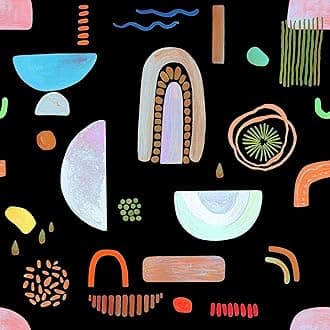 Abstract Geometric Wallpaper,300*44.5cm Hand Painted Graffiti Peel and Stick Wallpaper Removable Waterproof Contact Paper Decorative Vinyl Self Adhesive WallPaper for Mural Bedroom Living Room