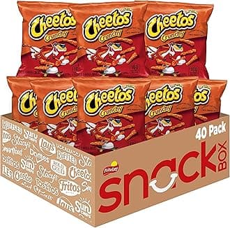 Cheetos Crunchy Cheese Flavored Snacks, Gluten Free, 1 Ounce Single Serve Bags (Pack of 40)