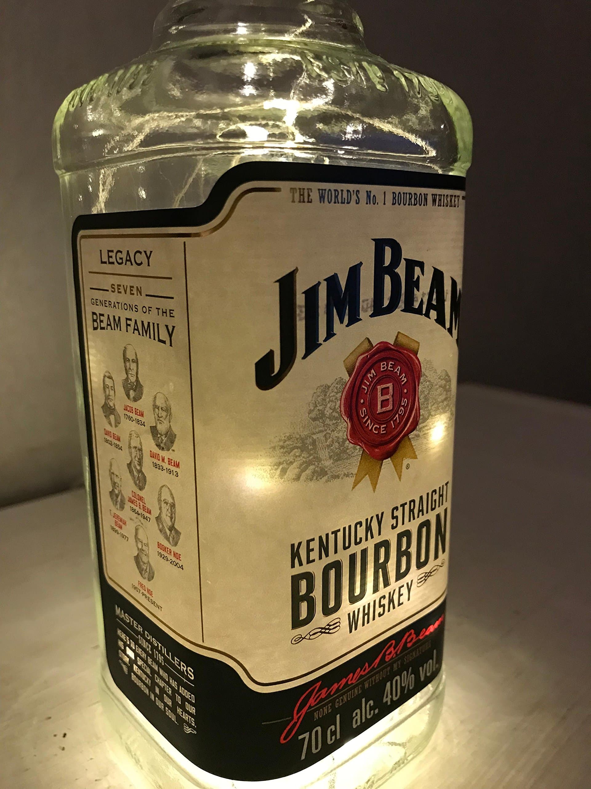 Jim Beam 70cl Micro LED bottle Lamp