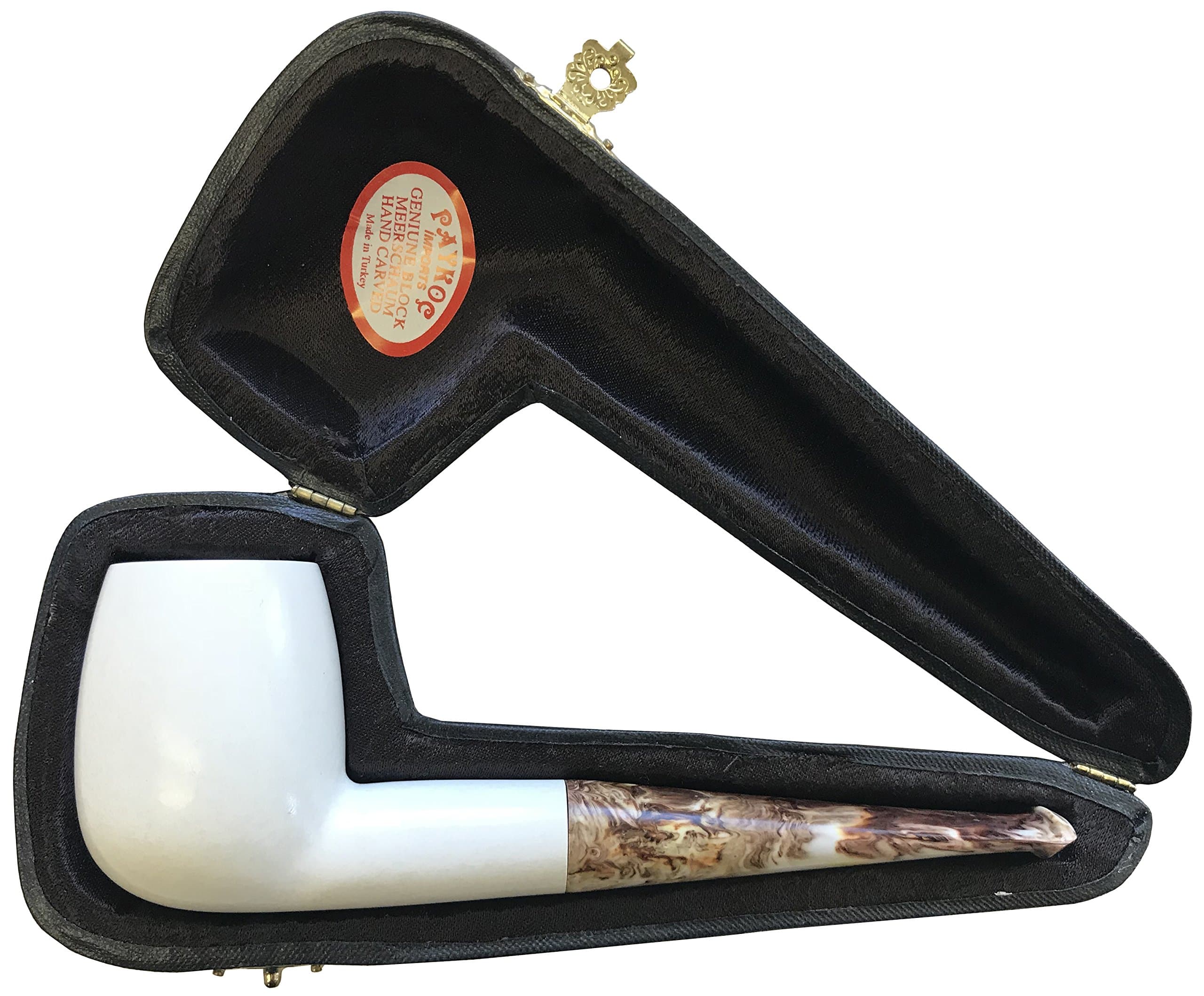 Smooth Straight White Turkish Meerschaum Pipe