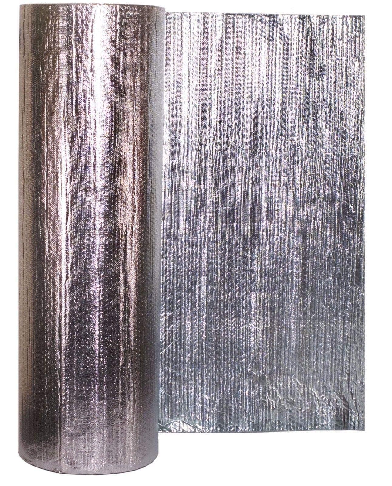 Solar Bay 30m2 Metallic Polymer Foil Insulation, Double Foil with Single Bubble 4mm Thick