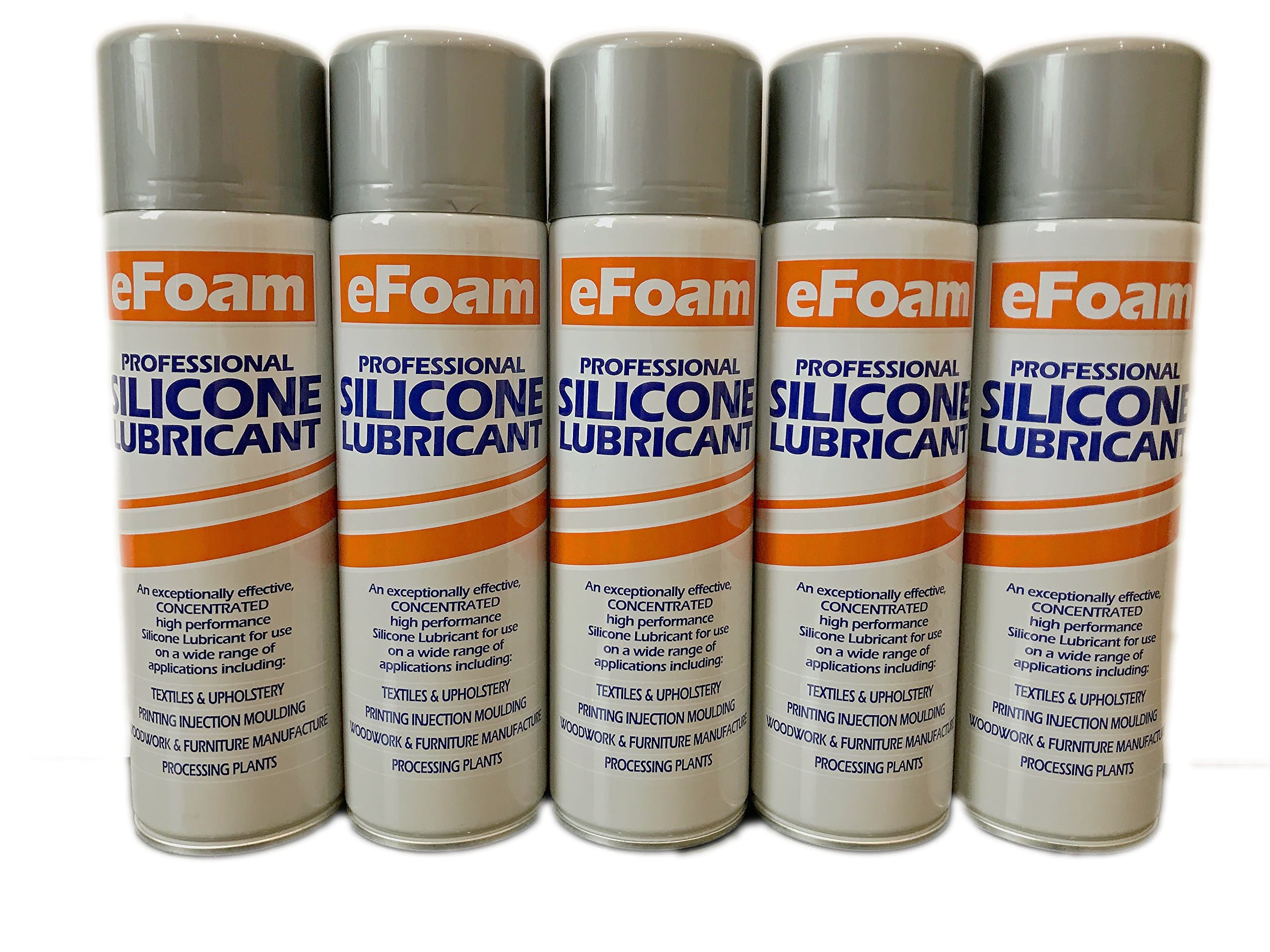 eFoam Silicone Spray Lubricant HIGH Performance Multi Purpose 500ML Waterproof COLOURLESS (Qty 2)