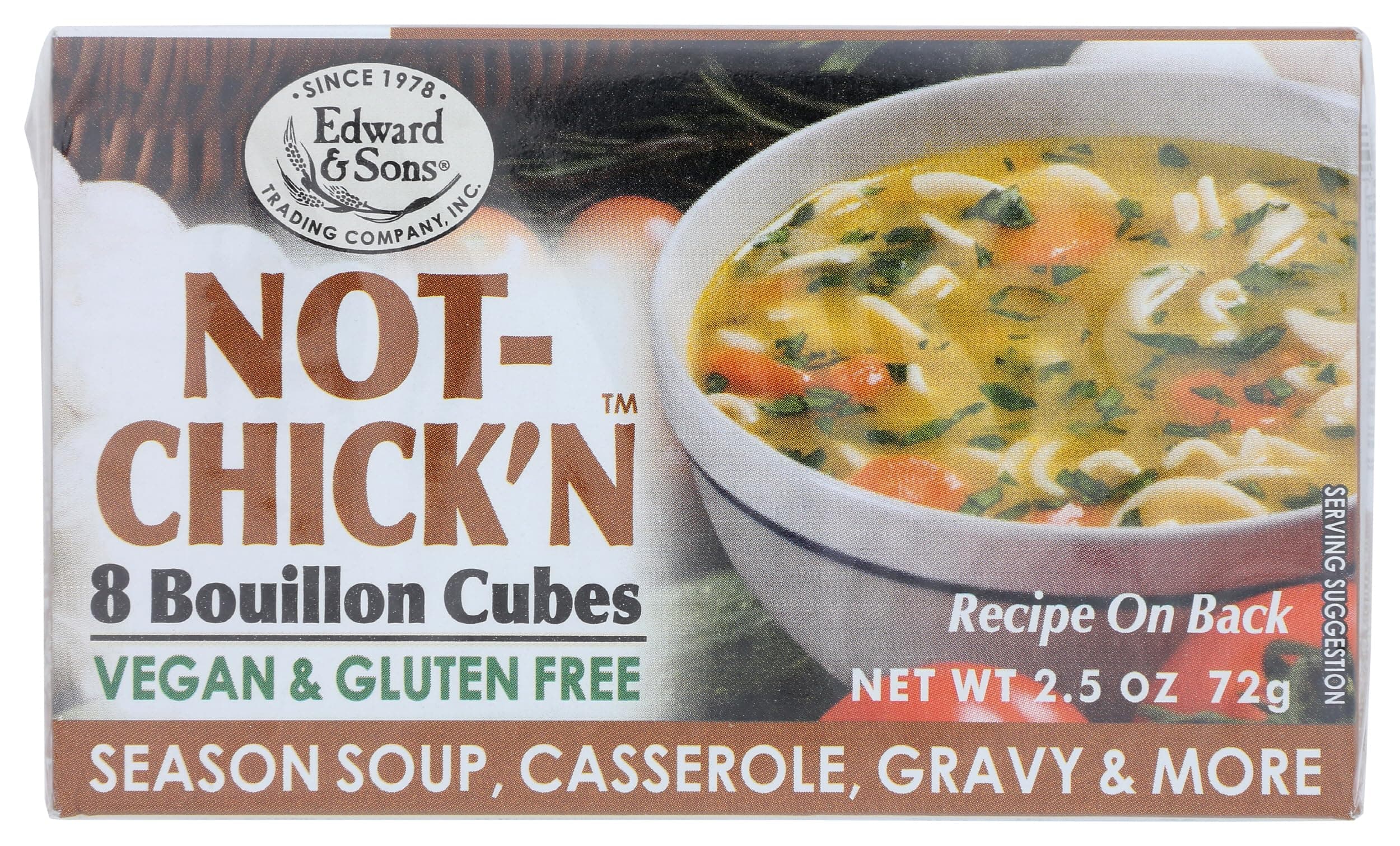 Edward & Sons Not Chicken Bouillon Cubes, 2.5 oz (PACK OF 1)