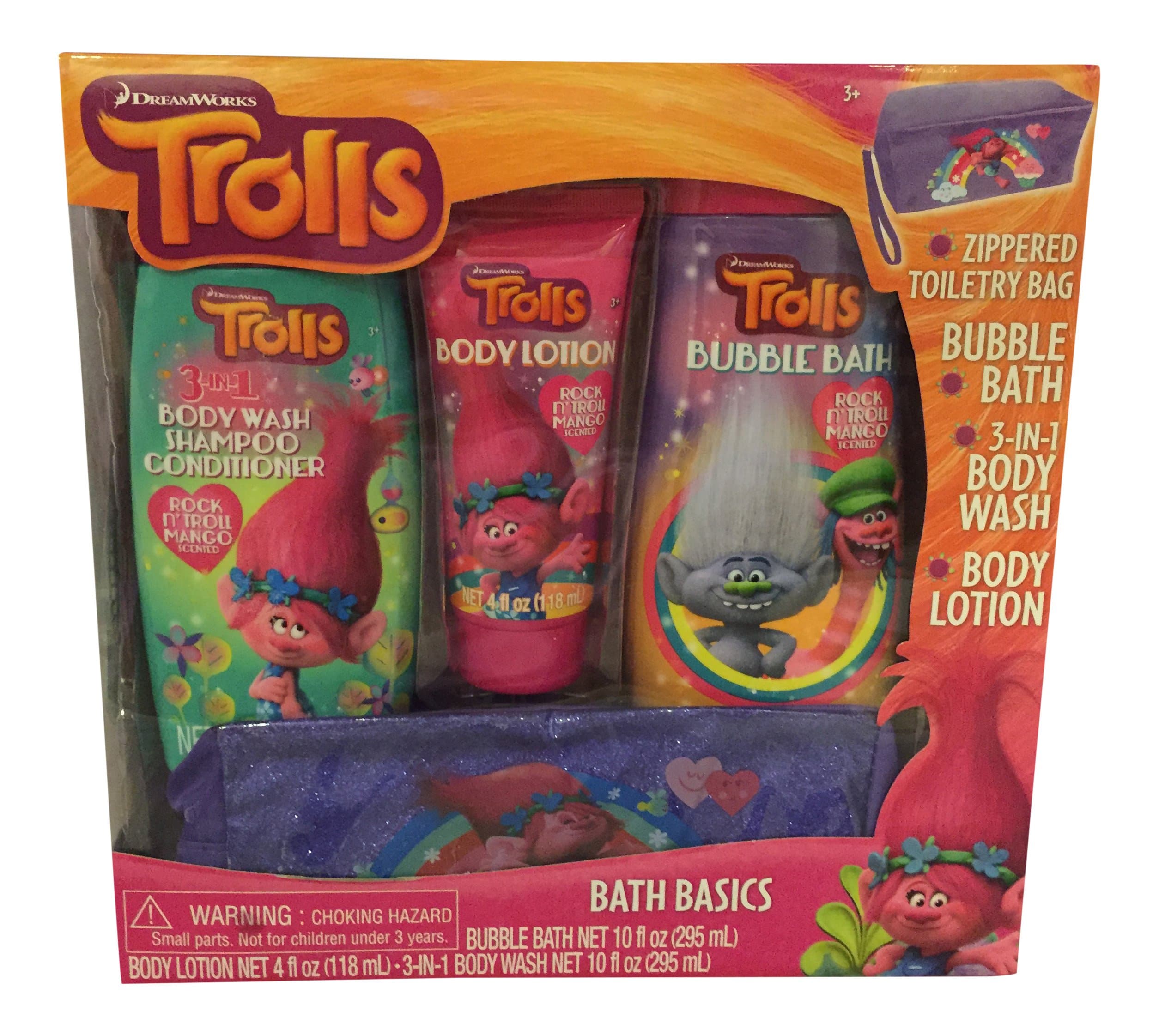 Trolls Bath Basics - Bubble Bath - Body Wash - Body Lotion