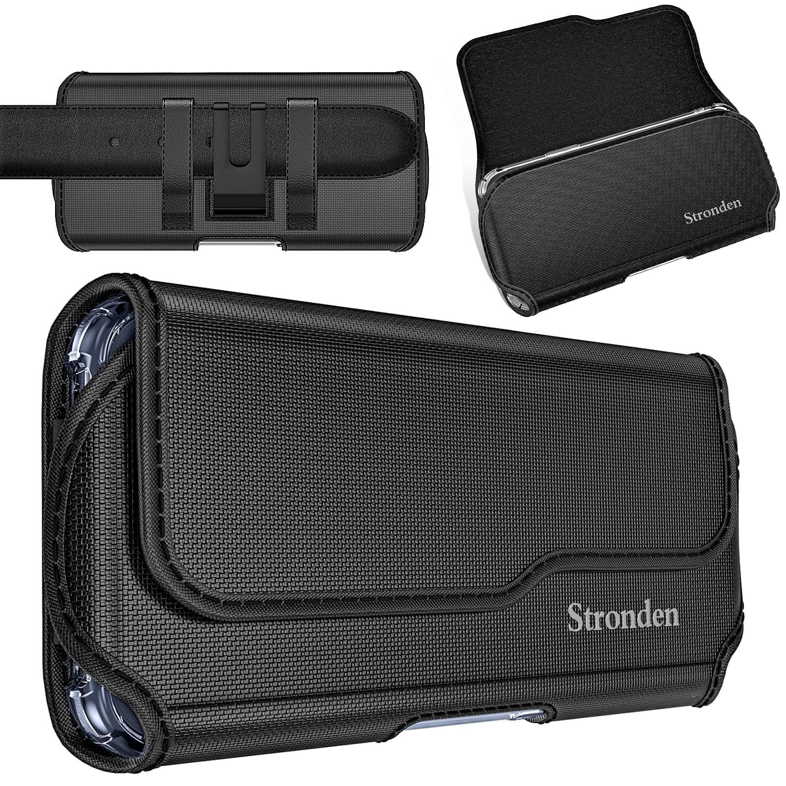 Stronden Holster for iPhone SE (2022, 2020), iPhone 8, 7, 6S - Military Grade Nylon Premium Belt Case with Metal Belt Clip & Belt Loops Pouch with Magnetic Closure (Fits Slim/Thin Case Only)