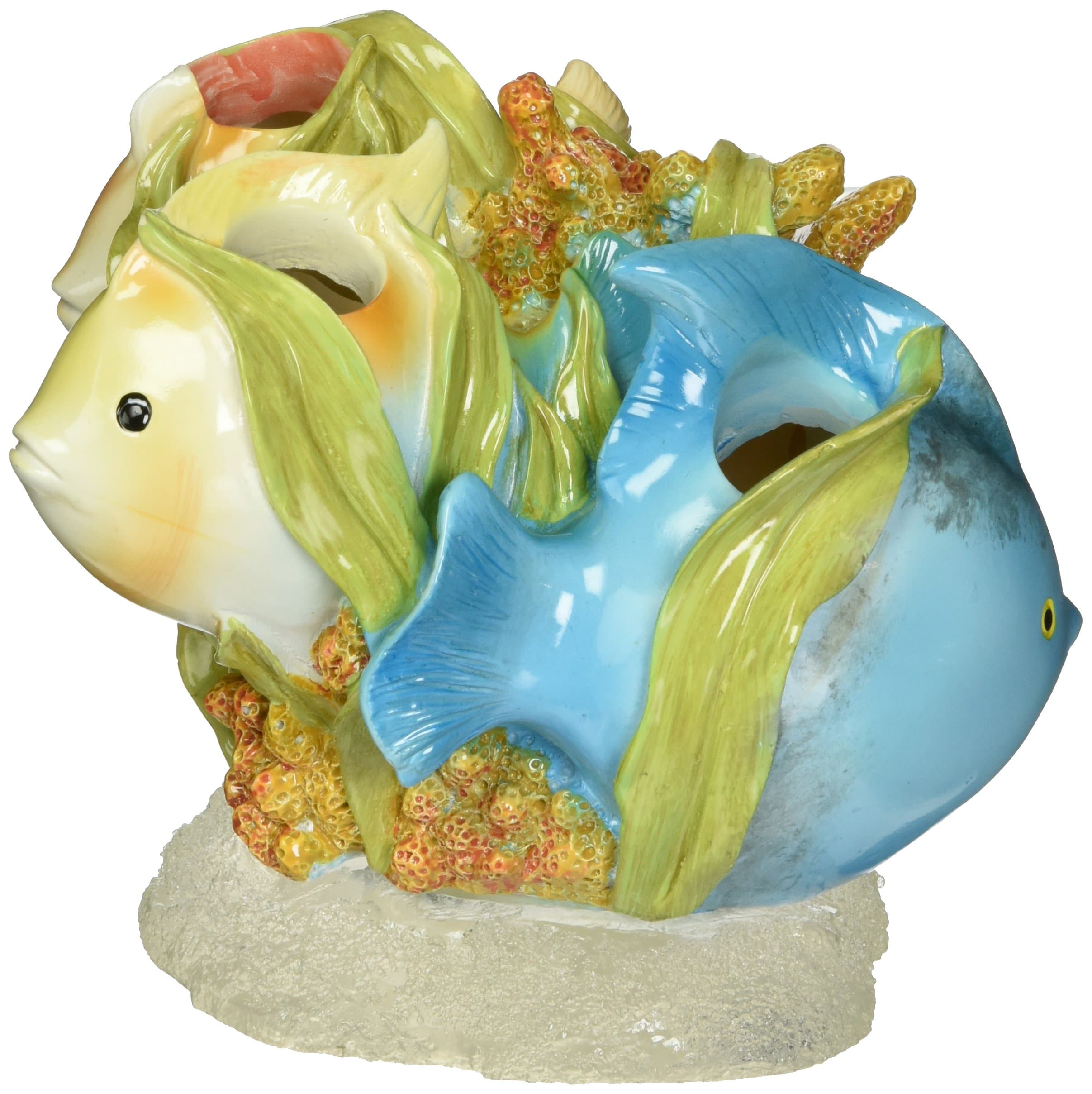 Creative Bath Products Rainbow Fish Collection Toothbrush Holder, Blue