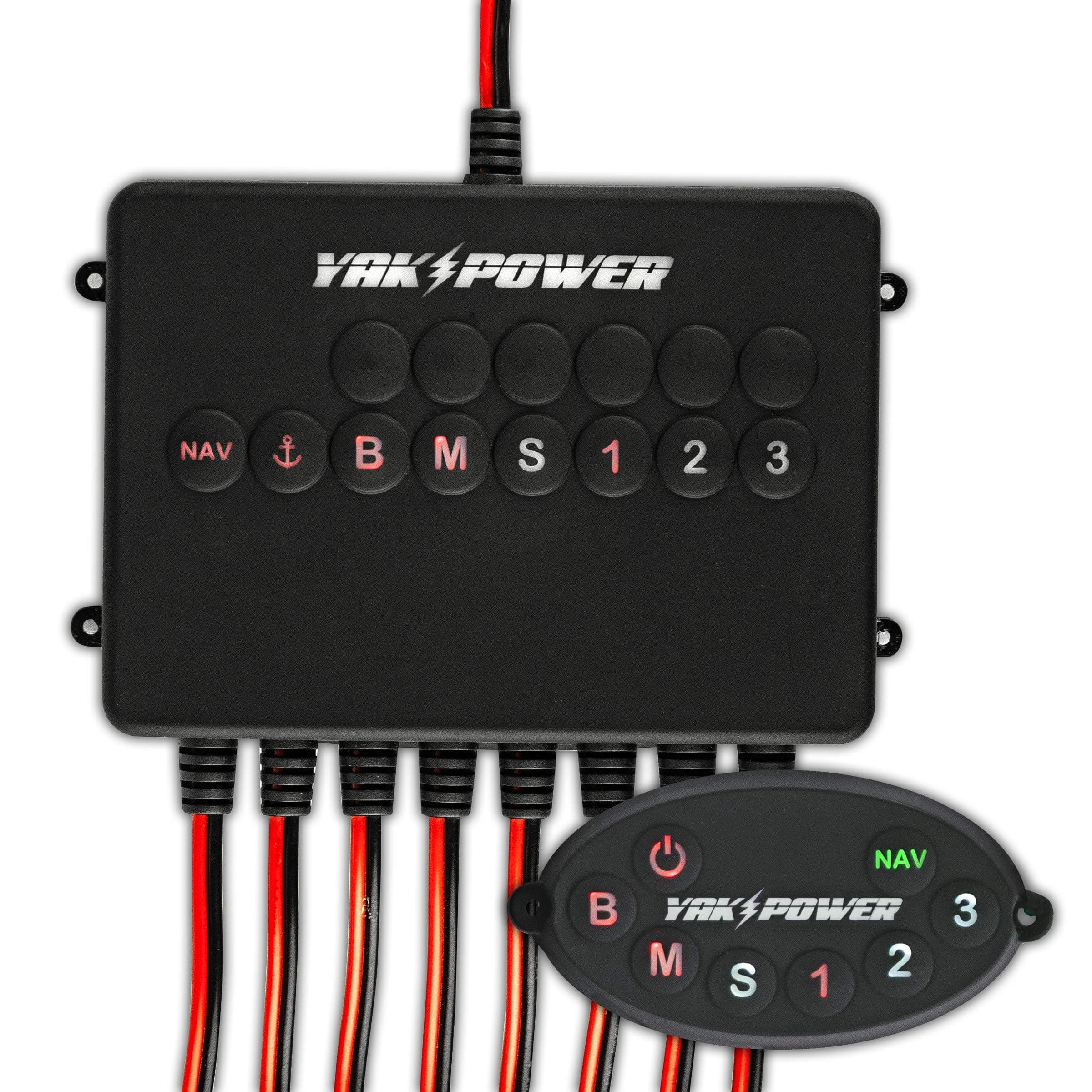 Power Panel Digital Switching System with Plug-and-Play Connectivity for Easy Addition and Control of Your 12-Volt Electronics on Your Kayak (Wireless (8 Channel))