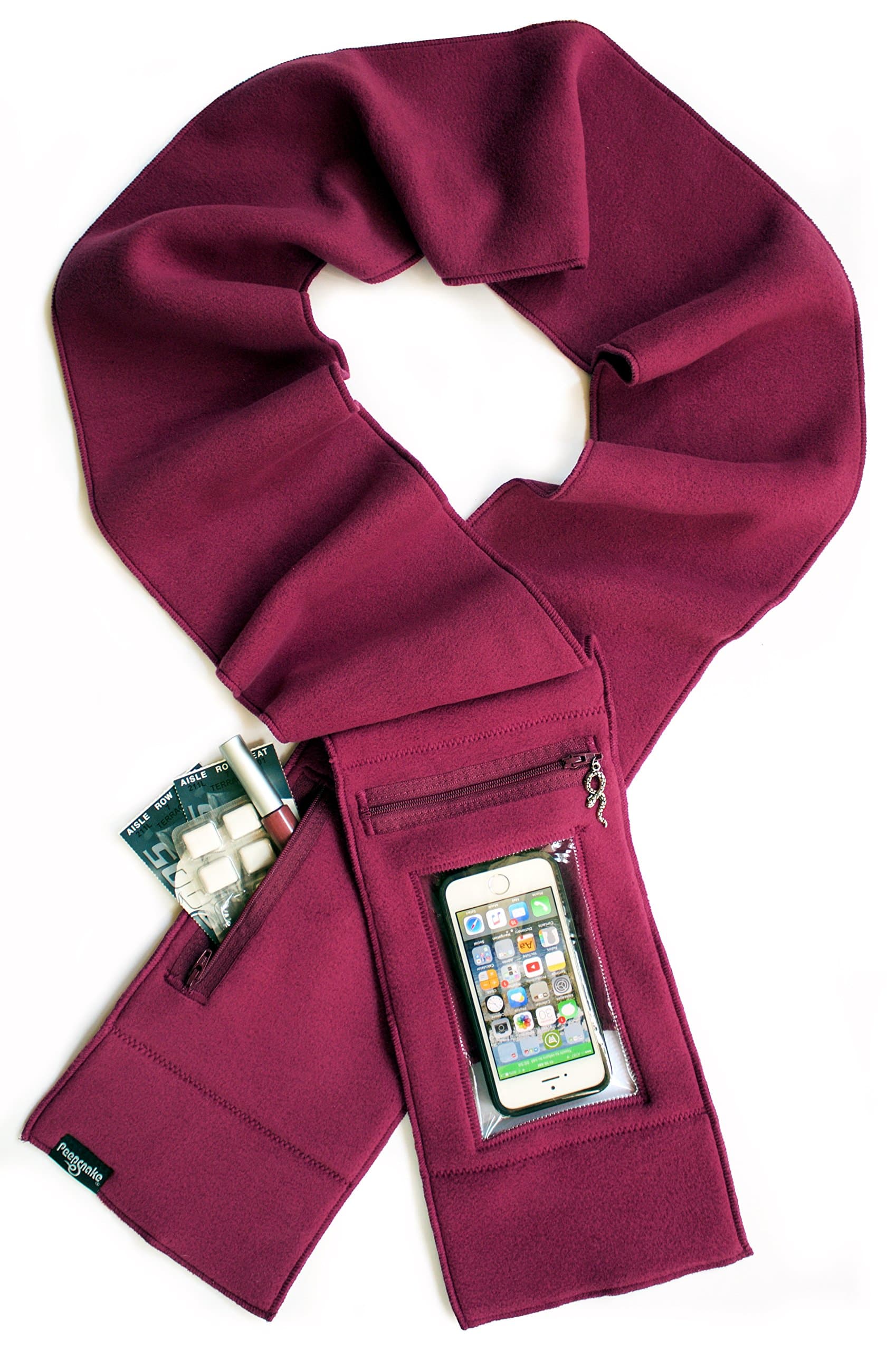 Peepsnake Smart Phone Scarf, Clear Touch Pocket, Back Camera Window, Xtra Pouch